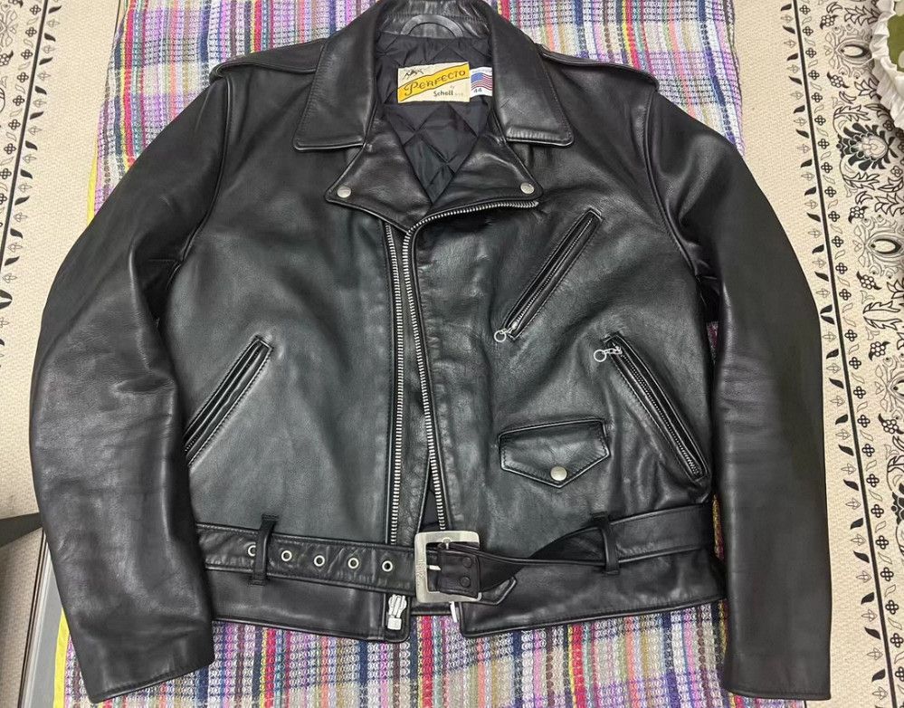 Schott Schott 613ust black leather jacket Size US S / EU 44-46 / 1 - 1 Thumbnail