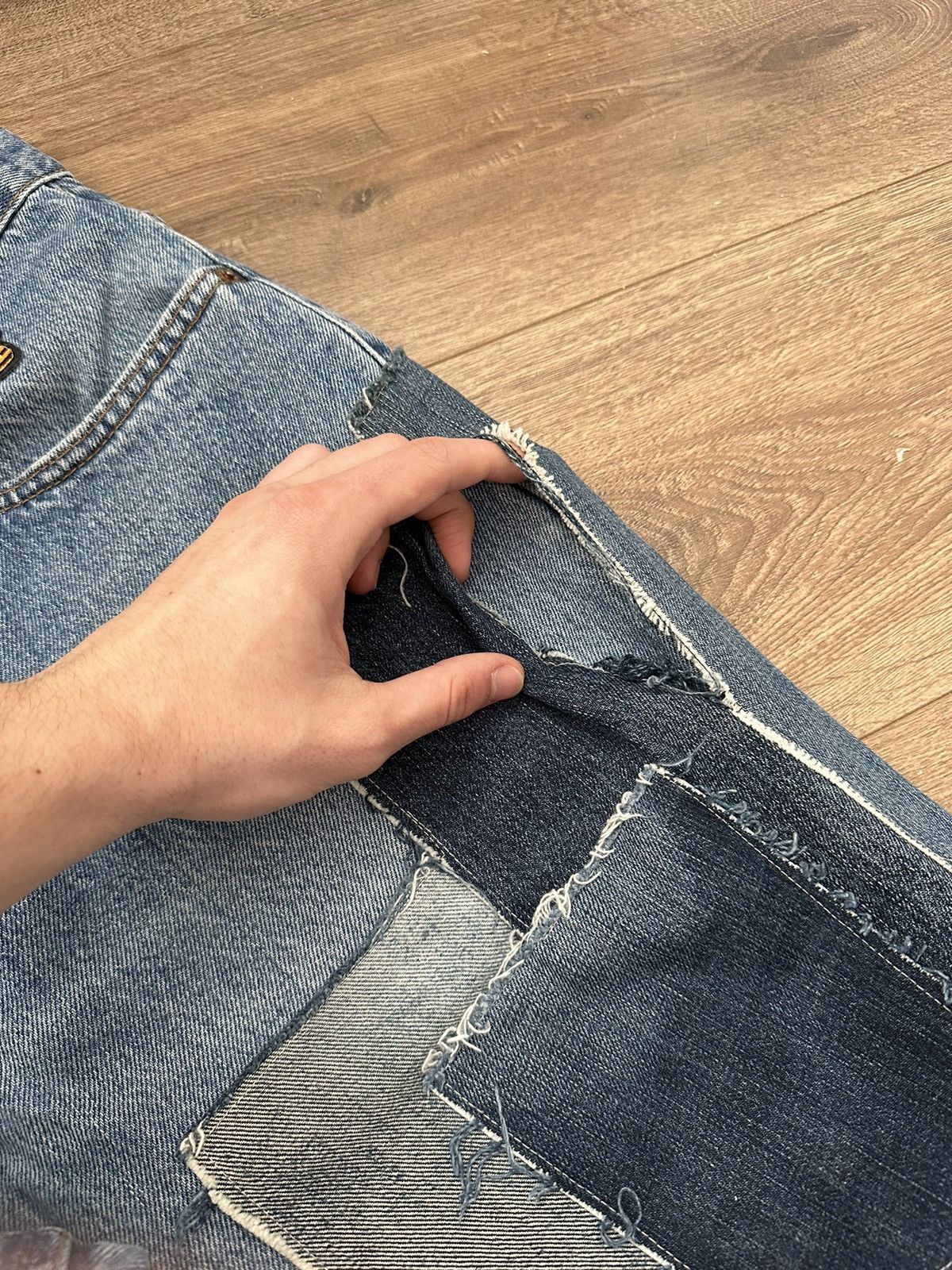 Levi's 🔥VINTAGE 90’S PATCHWORK BAGGY LEVIS JEANS BY HYGIENE DE VIE🔥 Size US 32 / EU 48 - 8 Thumbnail