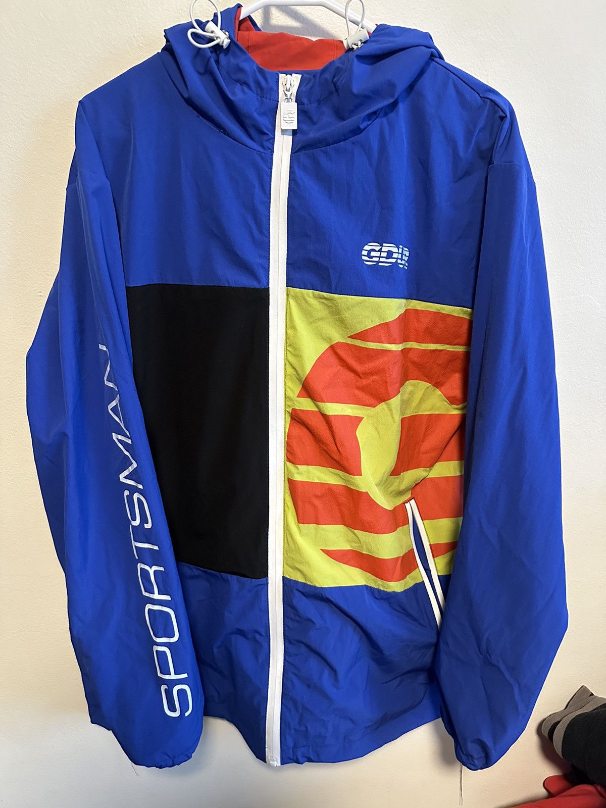 Other Geedup co blue and yellow orange windbreaker **RARE** Size US L / EU 52-54 / 3 - 4 Thumbnail