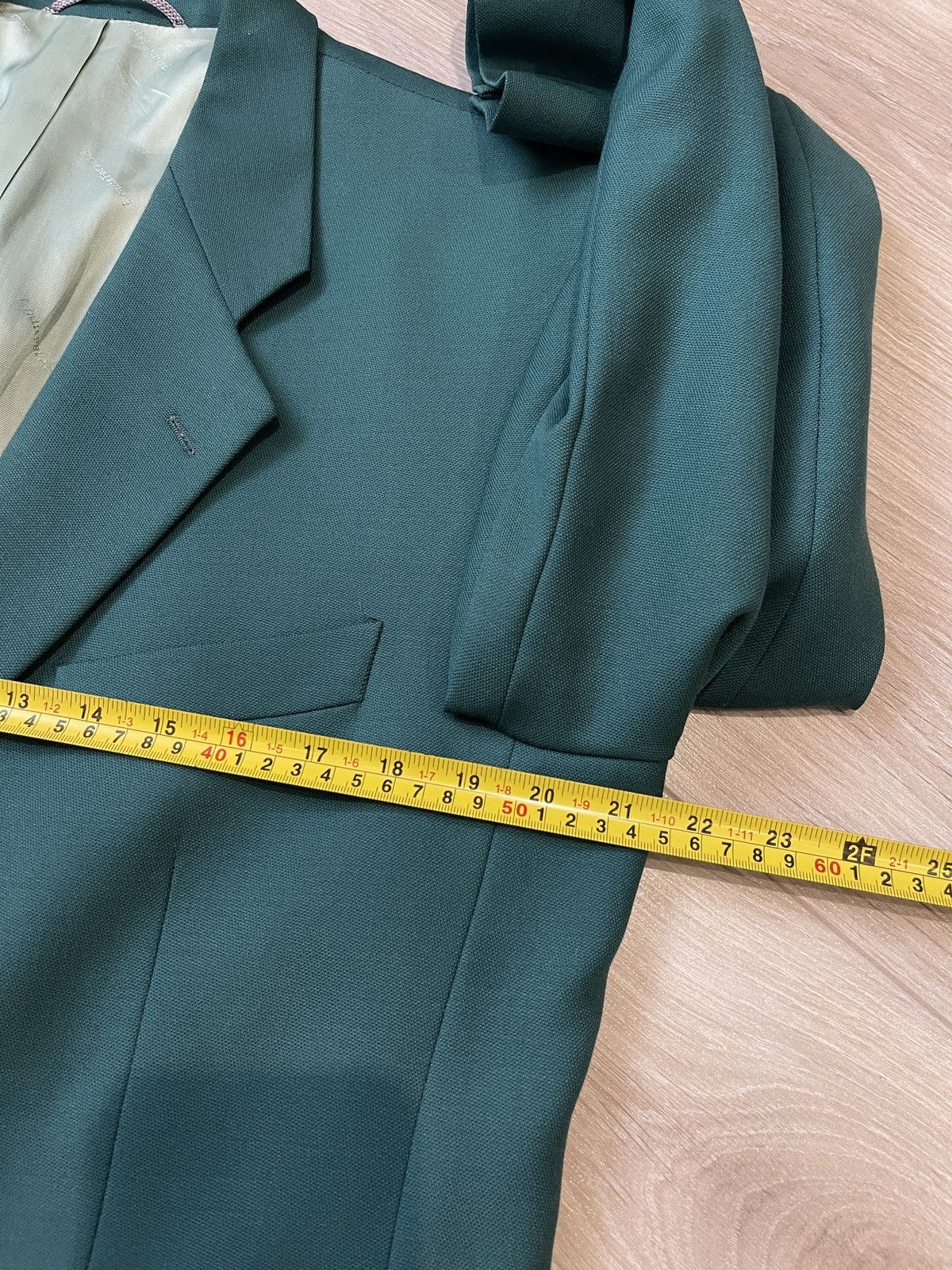 Louis Feraud Louis Féraud Paris Vintage Pure New Wool Blazer Green Size 40S - 14 Thumbnail