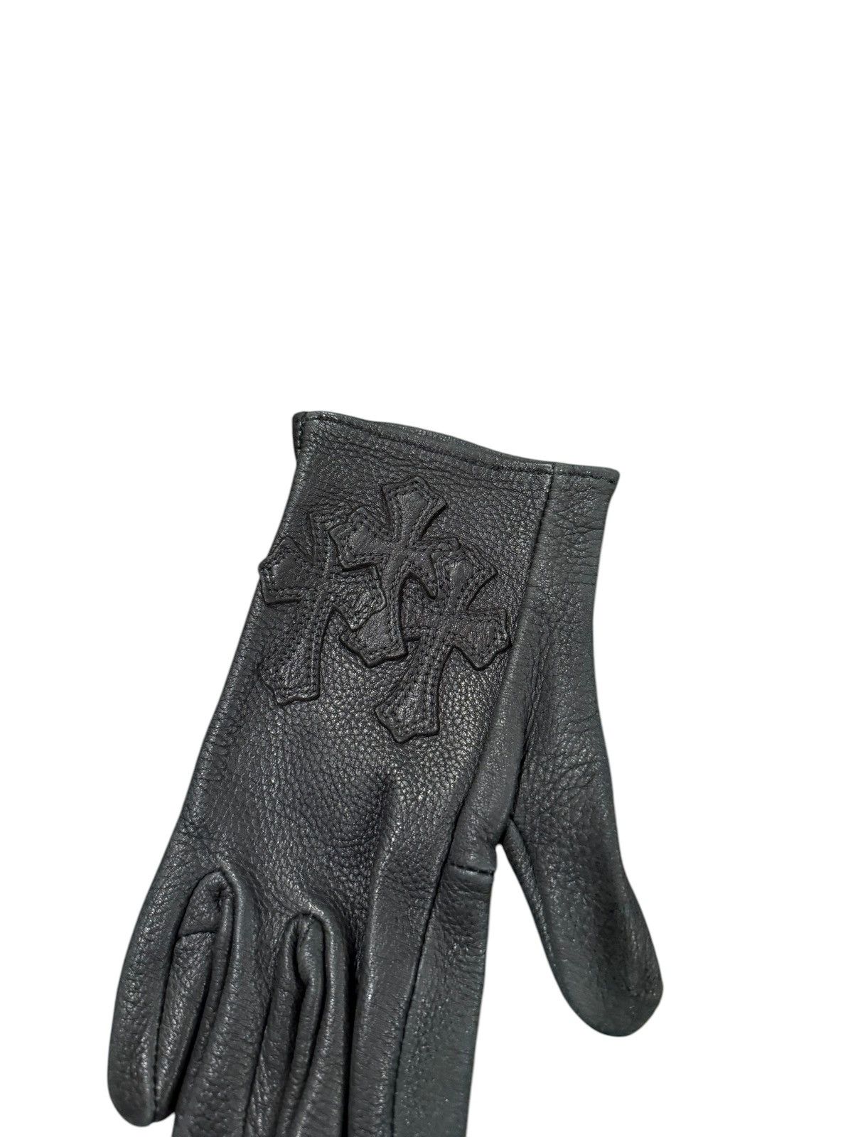 Chrome Hearts SZ 8 Cross Patch Leather Gloves Size ONE SIZE - 5 Thumbnail