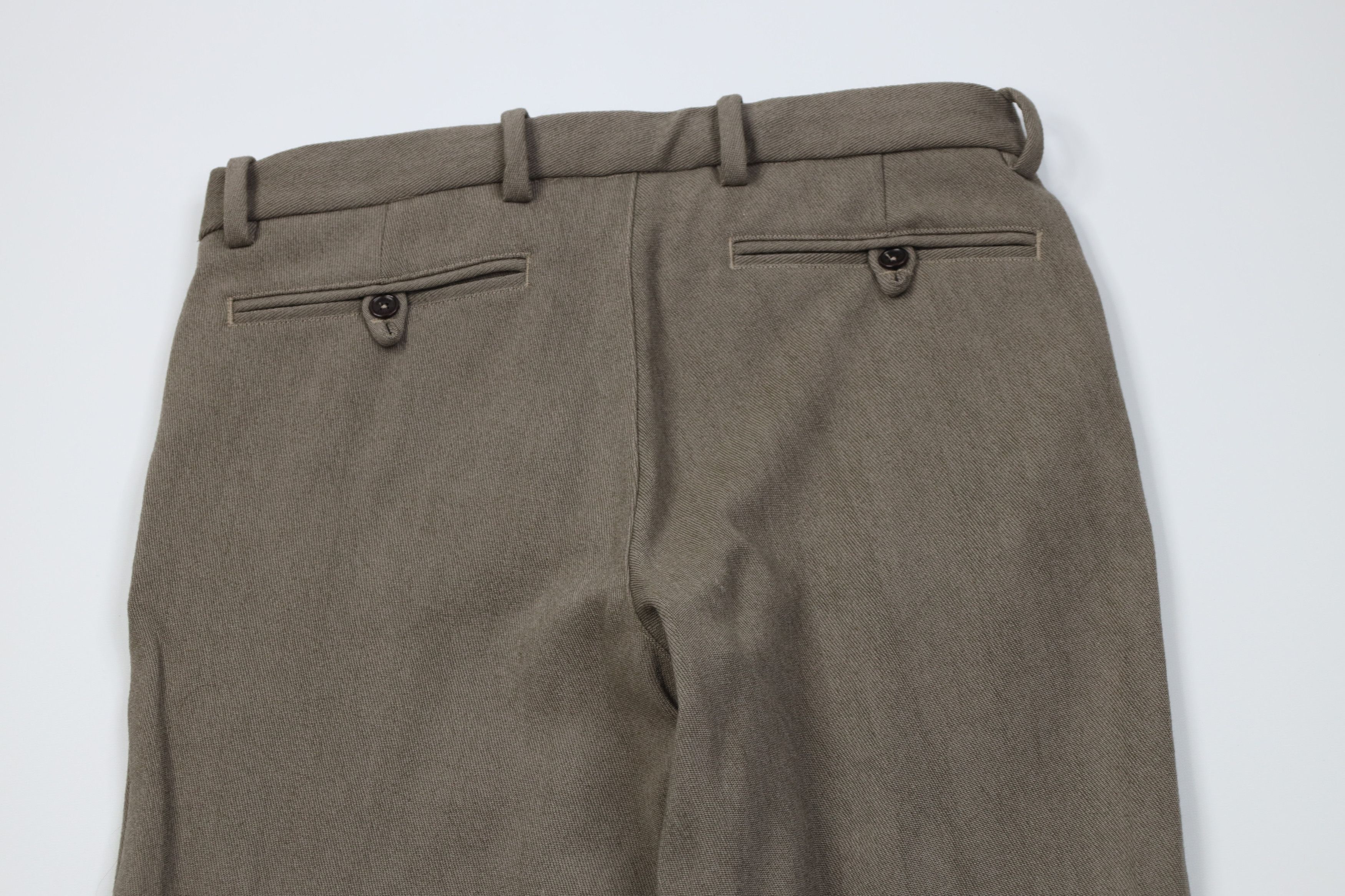 Gustin Gustin Whipcord Button Fly Straight Leg Chino Pants Beige Size US 33 - 10 Thumbnail