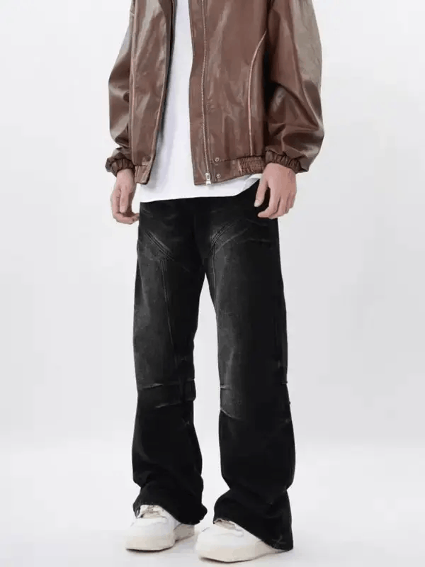 Japanese Brand × Jean Retro street wash black micro-flared jeans Size US 32 / EU 48 - 1 Thumbnail