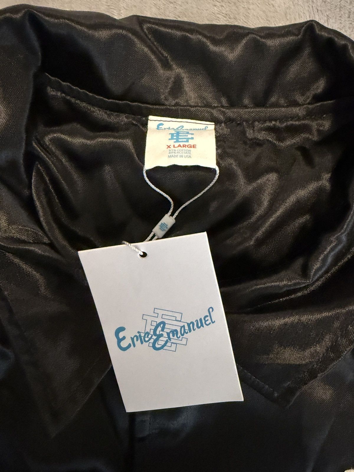 Eric Emanuel Eric Emanuel EE Logo Satin Coach Jacket Black XL Size US XL / EU 56 / 4 - 8 Thumbnail