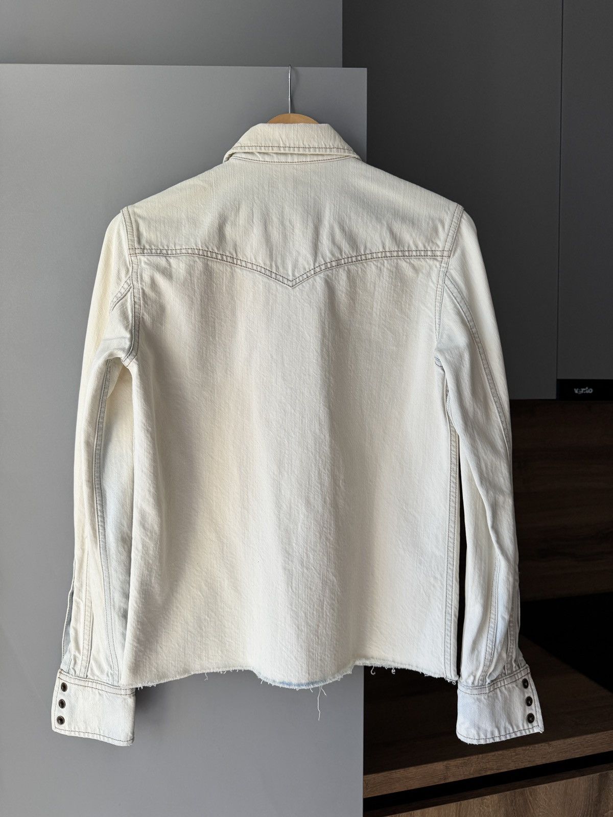 Saint Laurent Paris Saint Laurent SS’19 Western Distressed Denim Shirt Size XS / US 0-2 / IT 36-38 - 6 Thumbnail