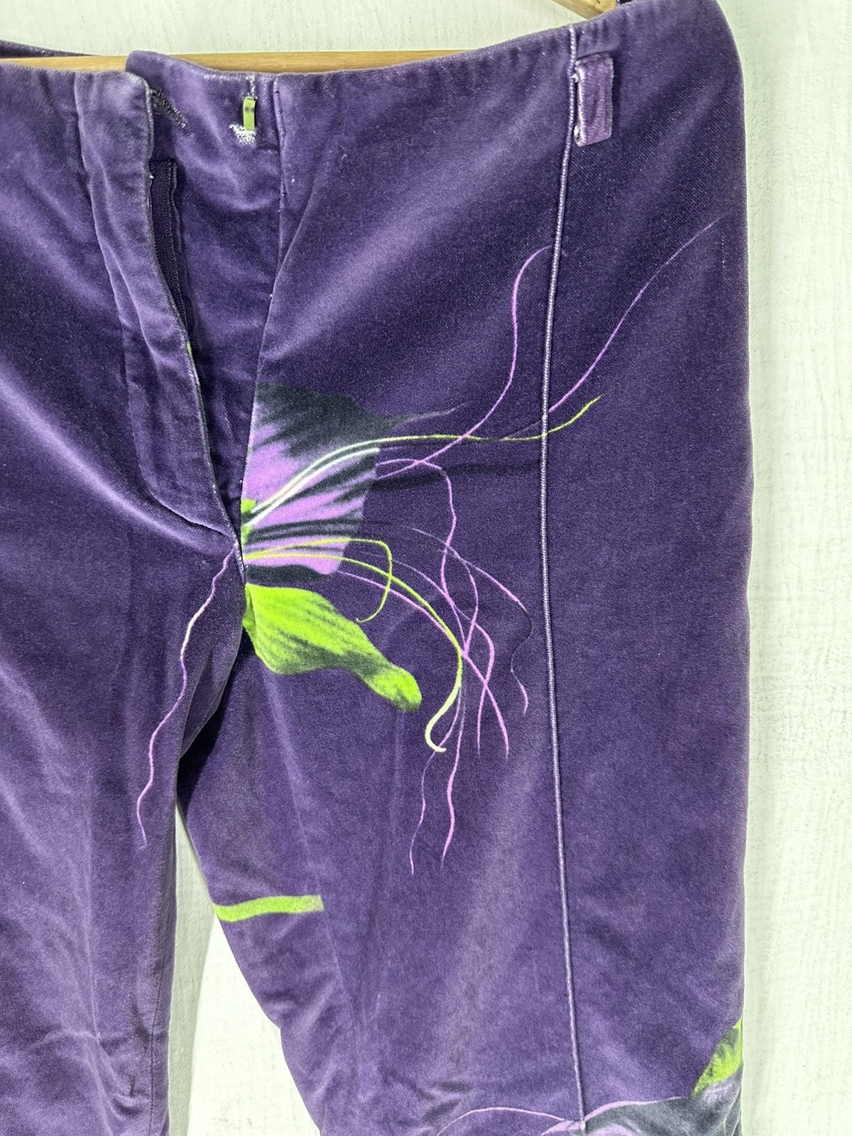 Versace Versus Versace Purple Floral Jeans Couture Size 24" / US 00 / IT 34 - 3 Thumbnail