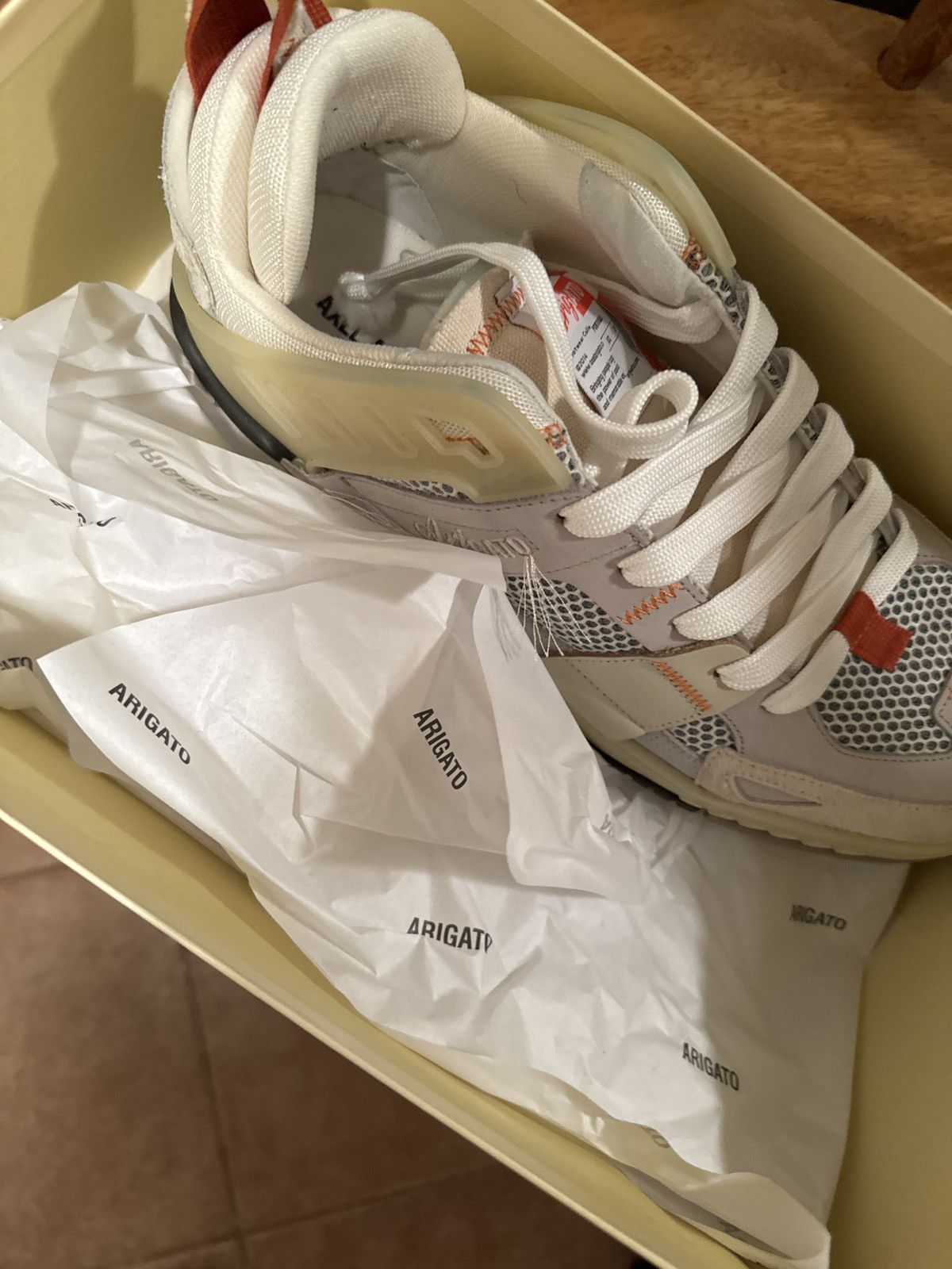 image of Axel Arigato Patchwork Sneakers Size 47 Eu Beige / White, Men's