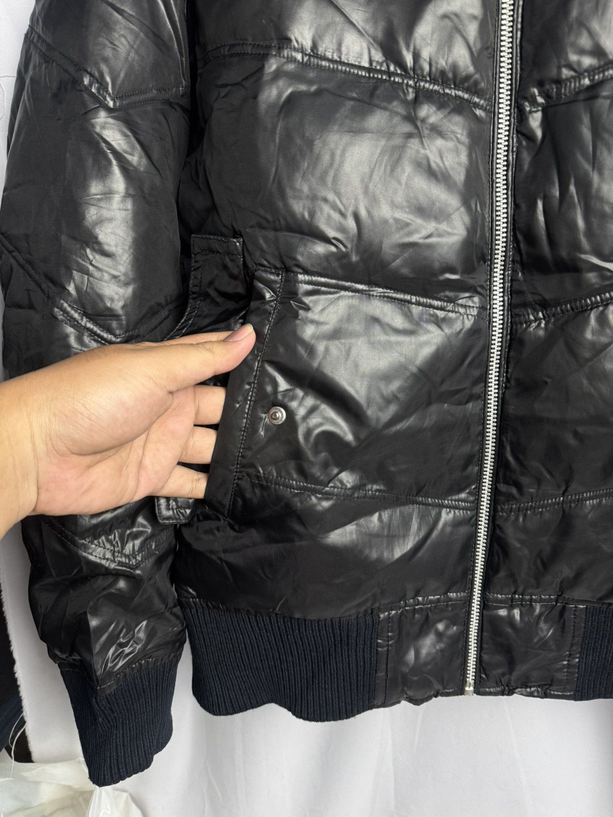 GOSTAR DE FUGA Faux Fur Removeable Puffer Jacket Journal Report Size US L / EU 52-54 / 3 - 7 Thumbnail