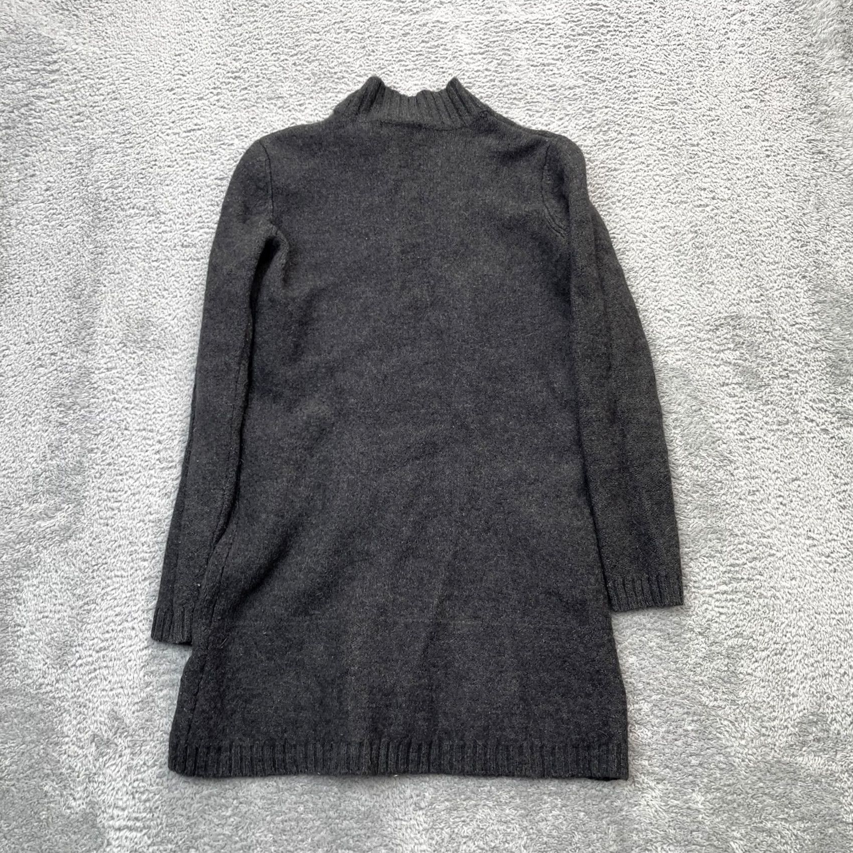 Banana Republic Womens Banana Republic Sweater Small Gray Knit Wool Blend Classic Long Sleeve Pullover Mock Neck Casual Party Cocktail Fall Winter Stretch Size XS / US 0-2 / IT 36-38 - 2 Thumbnail