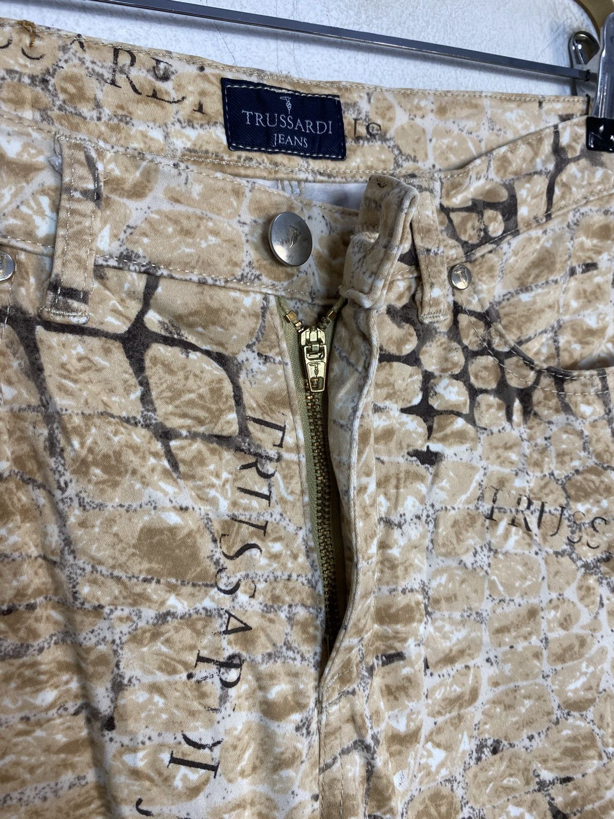 Trussardi Trussardi Jeans Sand Erosion Crocodile Effect Straight Cut Size US 34 / EU 50 - 9 Thumbnail