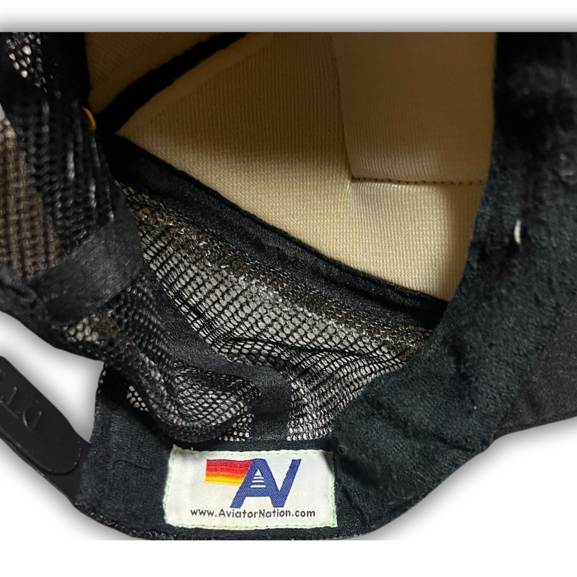 Aviator Nation Aviator Nation Turn It Up Black Mesh Trucker Hat Adjustable Size ONE SIZE - 4 Thumbnail