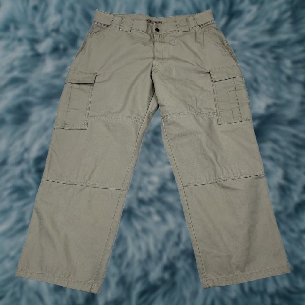 Vintage 5.11 Tactical Series Pants Men XL Short Ripstop Cargo Outdoor Khaki Solid Pockets Zip Belt Loops Cargo Pants Mens XL Regular Straight 29in Inseam Size US 36 / EU 52 - 1 Thumbnail