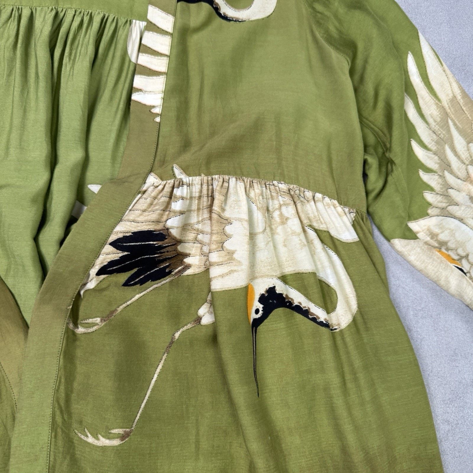 Vintage ONE HUNDRED STARS Stork Duster Coat in Green One Size Size ONE SIZE - 7 Thumbnail