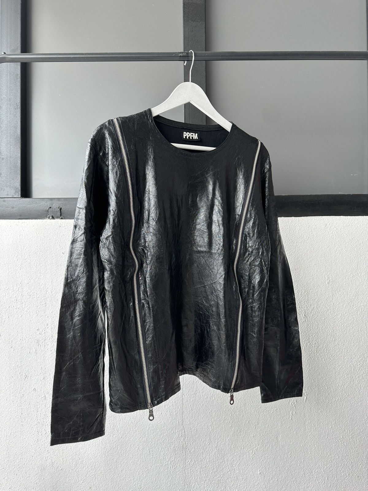 PPFM AW1998 PPFM waxed coated punk zipper sweater Size US M / EU 48-50 / 2 - 13 Thumbnail