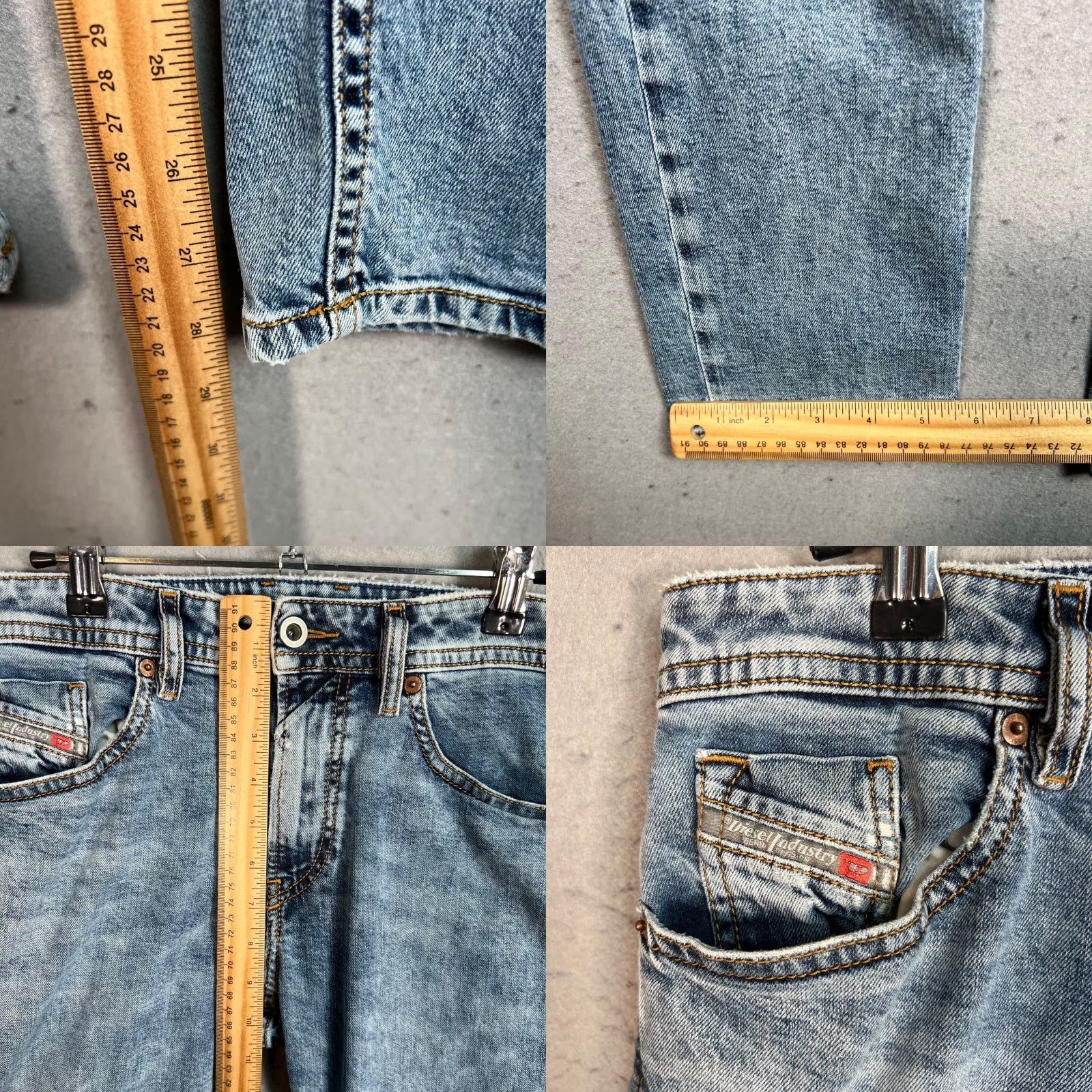 Diesel Diesel Jeans Slim 29 Thommer Skinny Light Wash Cotton Blend Denim 5-Pocket Mens Regular 29in Blue Size US 29 - 8 Thumbnail