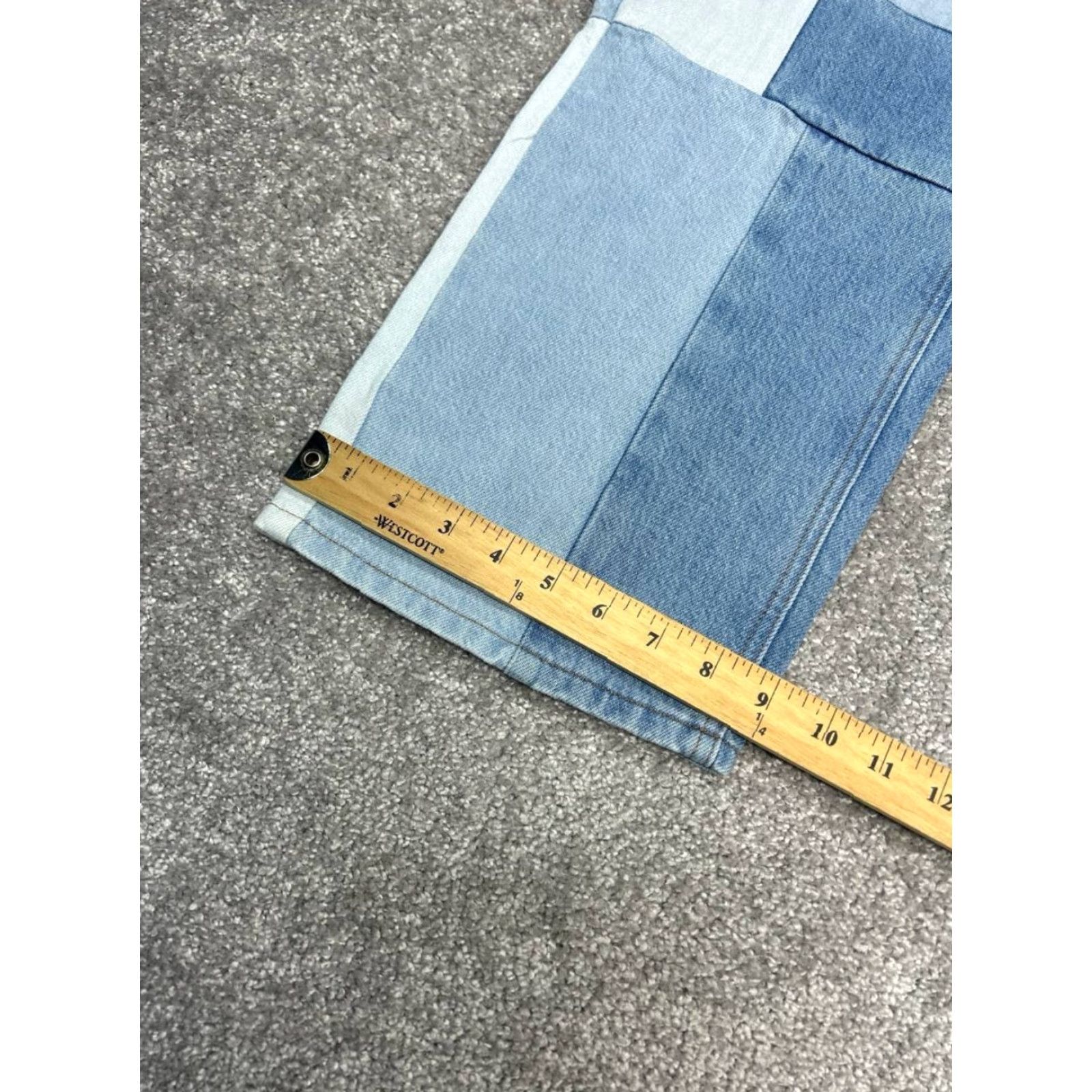 Good American VINTAGE Good American 90s Patchwork Jeans Womens 4 Blue Cotton 30x32 New Size 27" / US 4 / IT 40 - 6 Thumbnail