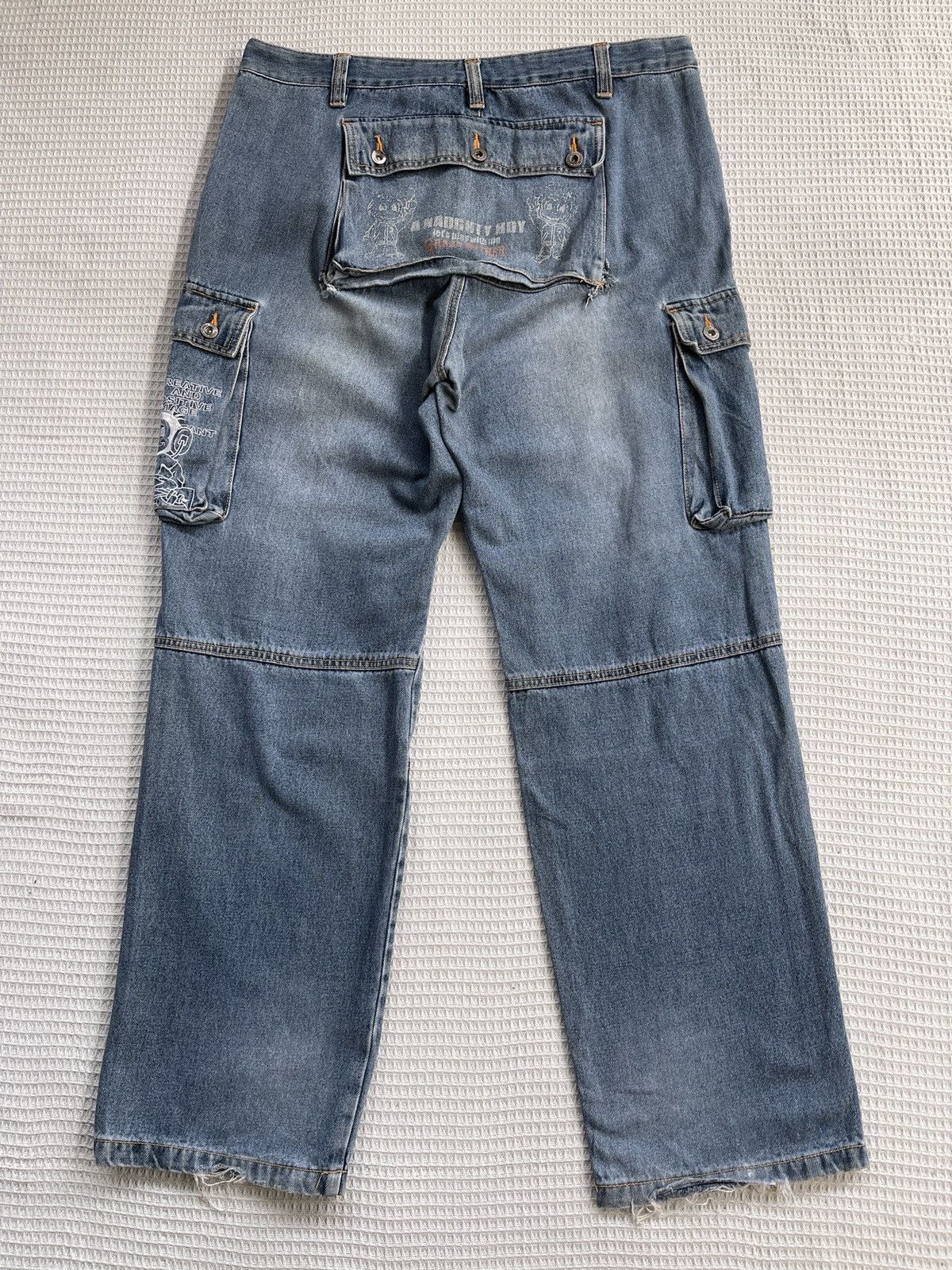 Southpole Last Drop🔥Rare🔥GRASS HITHER Cargo Multipocket Jeans Size US 37 - 2 Thumbnail