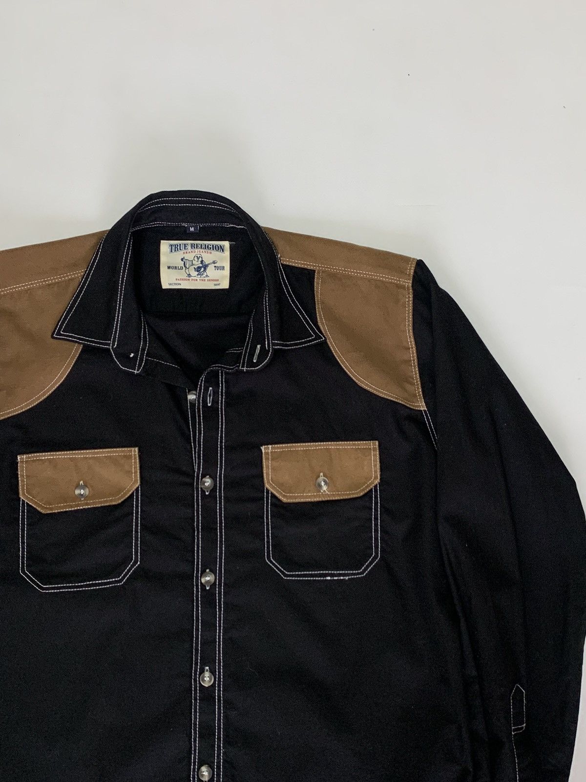 Japanese Brand × True Religion True Religion Shirts suede inserts Size US M / EU 48-50 / 2 - 4 Thumbnail