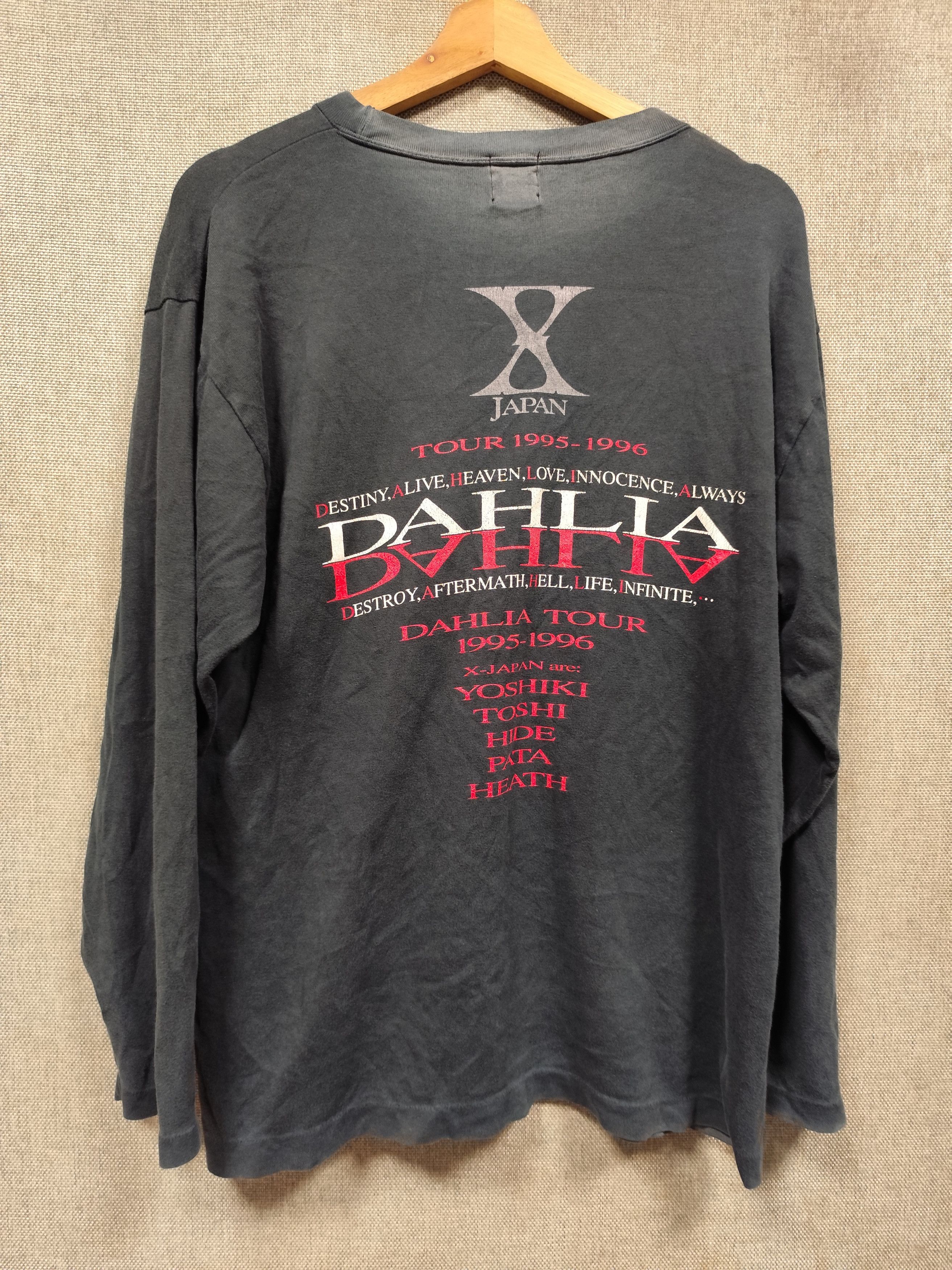 Band Tees × Japanese Brand × Vintage 1990s XJAPAN DAHLIA TOUR 1995