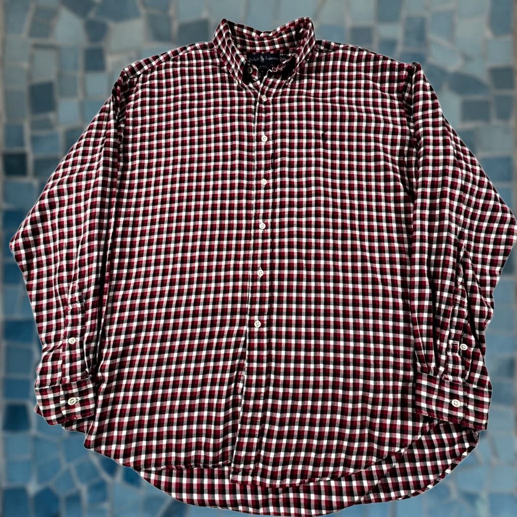 Ralph Lauren VINTAGE Ralph Lauren Blake Shirt Men’s XL Plaid 100% Cotton Button-Up Long Sleeve Red Size US XL / EU 56 / 4 - 1 Thumbnail