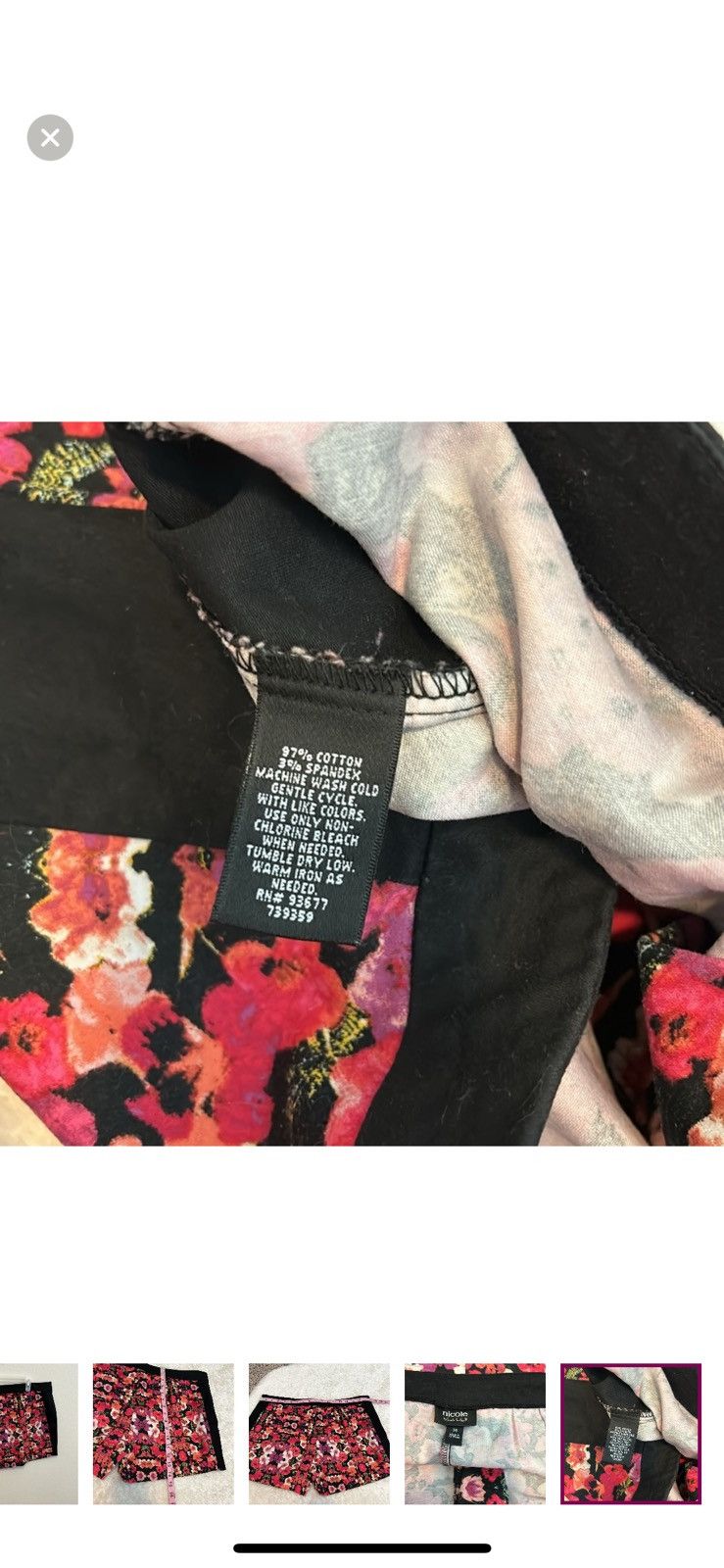 Nicole Miller Nicole by Nicole miller floral shorts size 14 Size 36" / US 14 / IT 50 - 7 Thumbnail