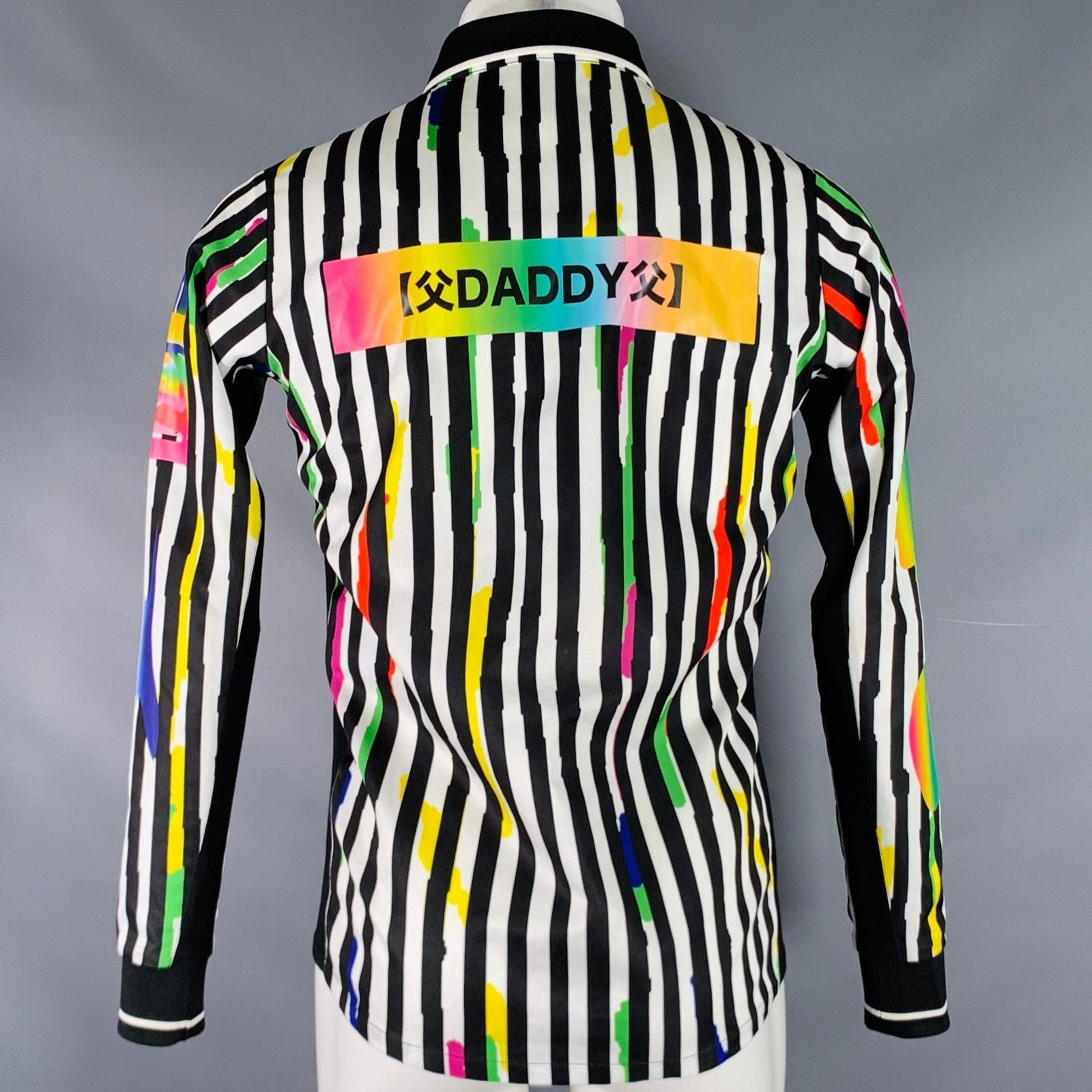 Sankuanz Size M Black White Multi Color Stripe Long Sleeve Shirt Size US M / EU 48-50 / 2 - 5 Thumbnail