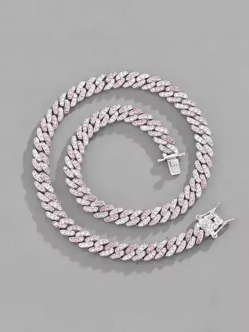 Japanese Brand × Jewelry Pink Rhinestone Necklace Size ONE SIZE - 3 Thumbnail