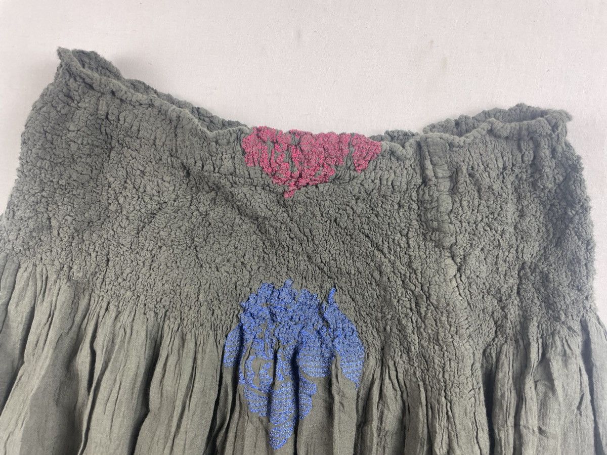Issey Miyake Issey Miyake Me Flare Skirt With Sashiko Boro Size 22" - 3 Thumbnail