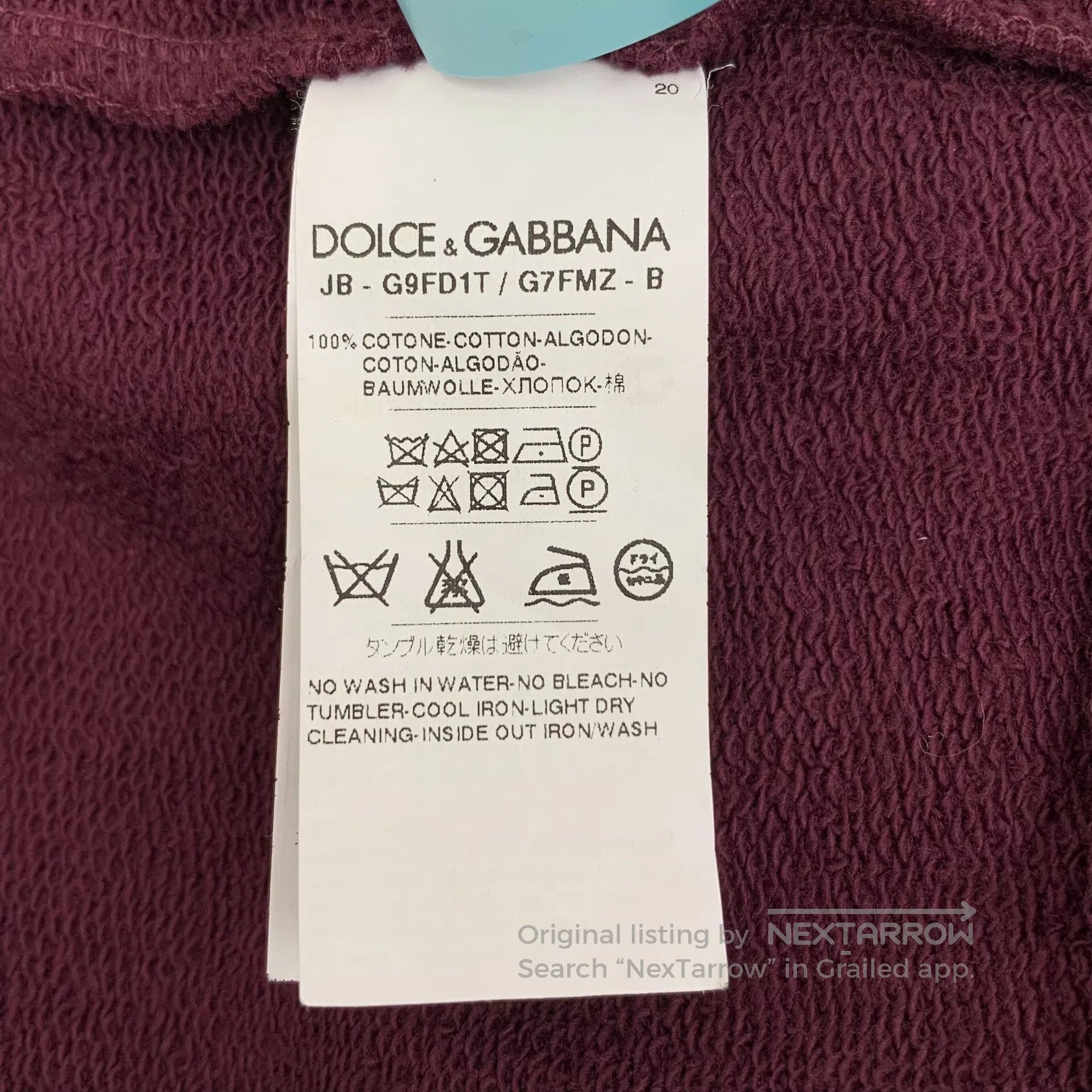 Dolce & Gabbana Dolce Gabbana Burgundy Crown Embroidered Cotton Round Neck Size US S / EU 44-46 / 1 - 9 Thumbnail