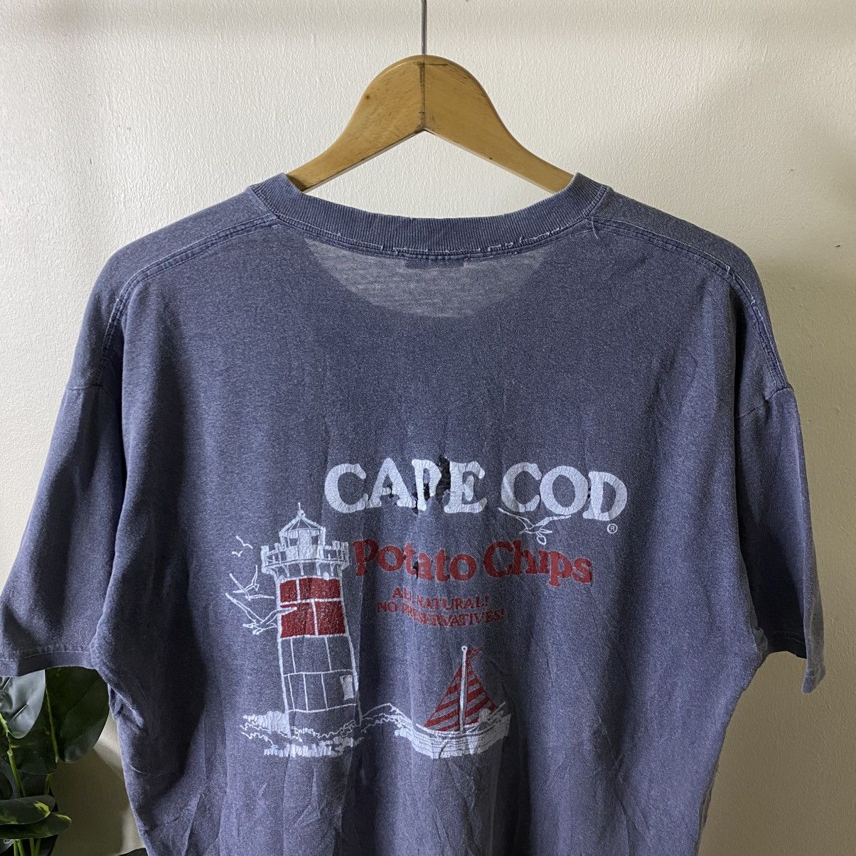 Vintage 1990s Cape Cod Potato Chip Promo T Shirt Faded Grey Size US L / EU 52-54 / 3 - 2 Thumbnail