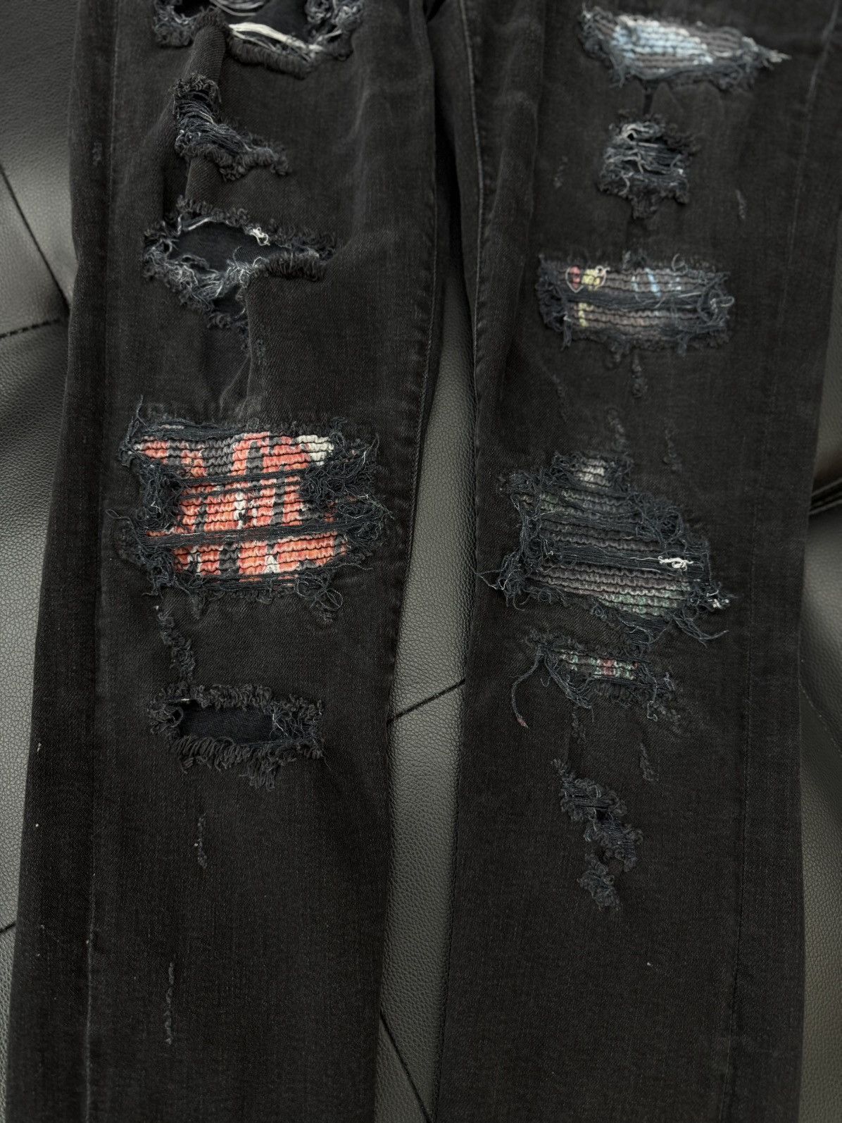 Amiri Amiri Jeans Black Colorful Patch Size 33 🧼 Size US 33 - 3 Thumbnail