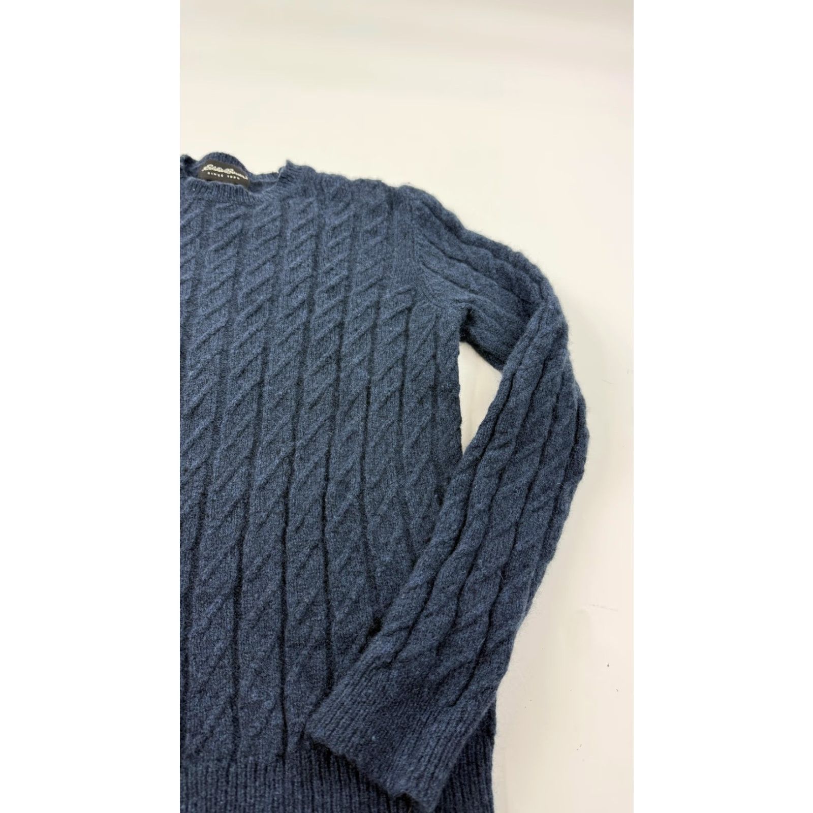 Eddie Bauer Eddie Bauer Sweater Mens M Blue 100% Lambswool Cable Crewneck Pullover Pullover - Cable Knit Knit Wool Casual Fall Winter Mens Size US M / EU 48-50 / 2 - 5 Thumbnail