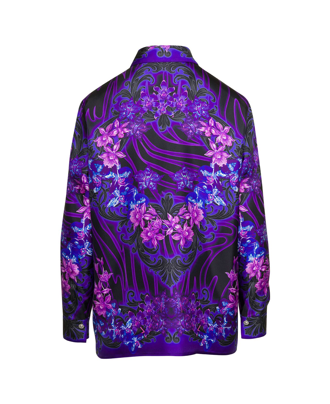 Versace o1y0226 Silk Shirt in Multicolor Size S / US 4 / IT 40 - 2 Thumbnail