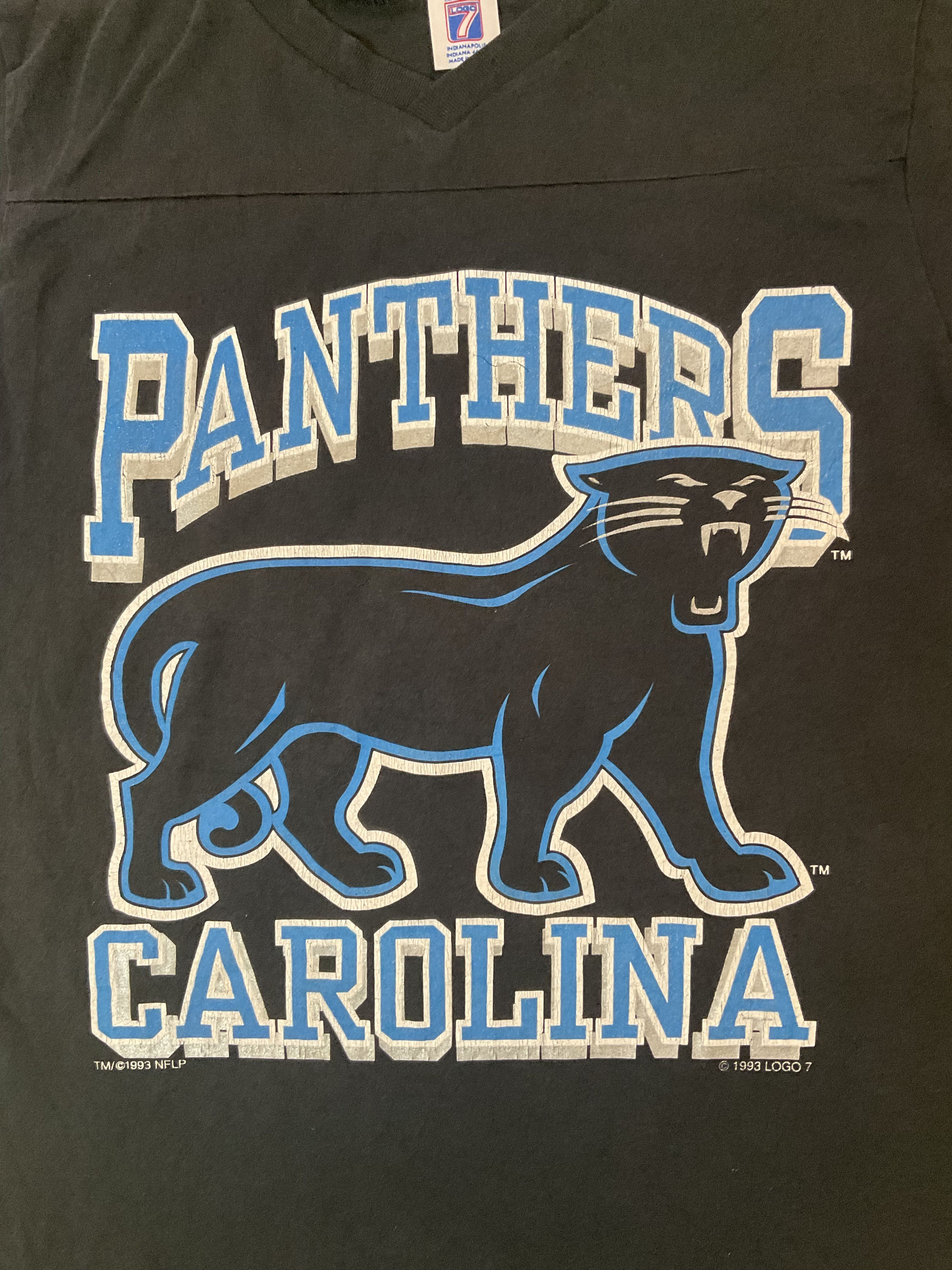 NFL Vintage 1993 Carolina Panthers Raglan T-Shirt 3/4 Sleeves Size US M / EU 48-50 / 2 - 3 Thumbnail