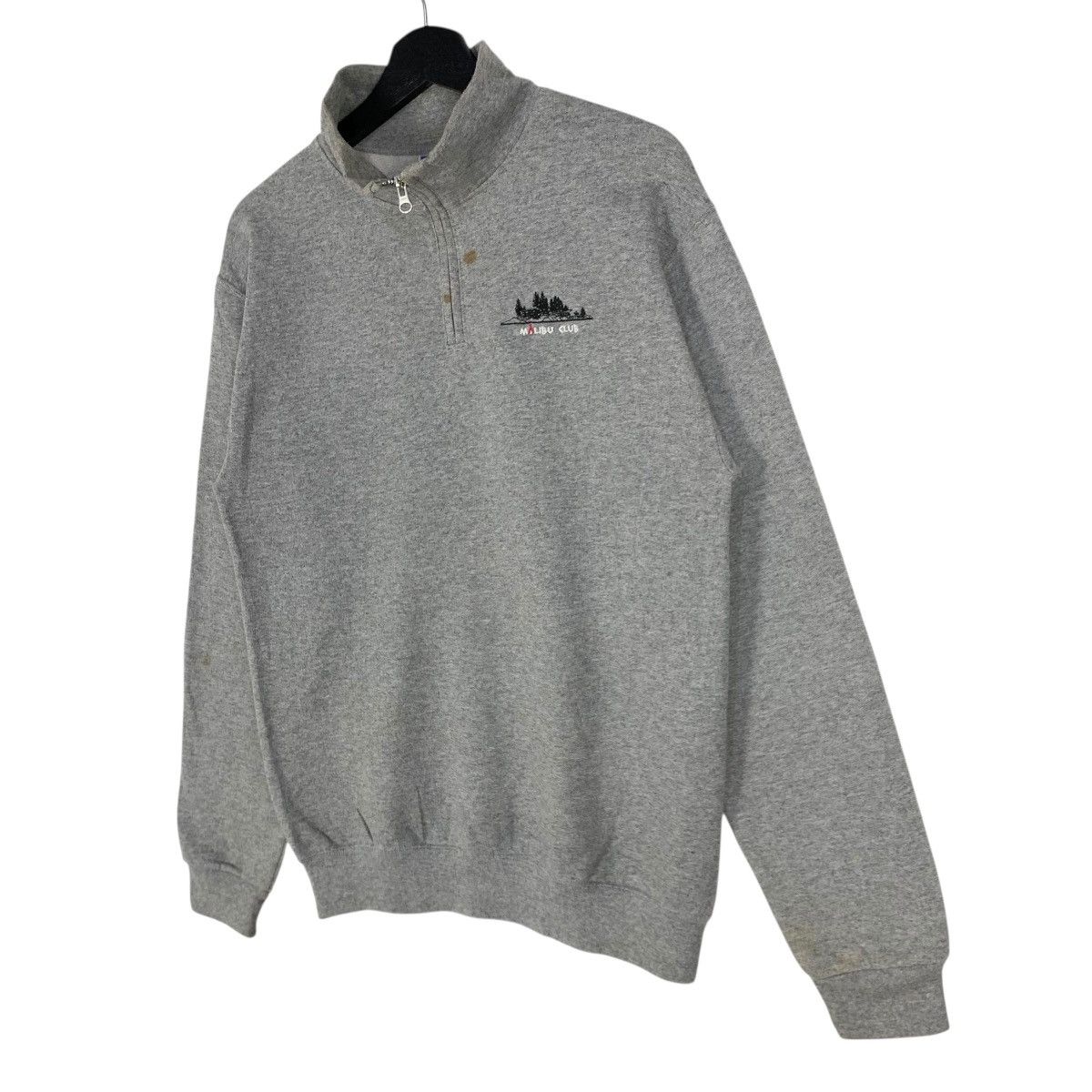Malibu Sandals Vintage 90s Malibu Club Sweatshirt Pull Over Half Zipper Size US S / EU 44-46 / 1 - 3 Thumbnail
