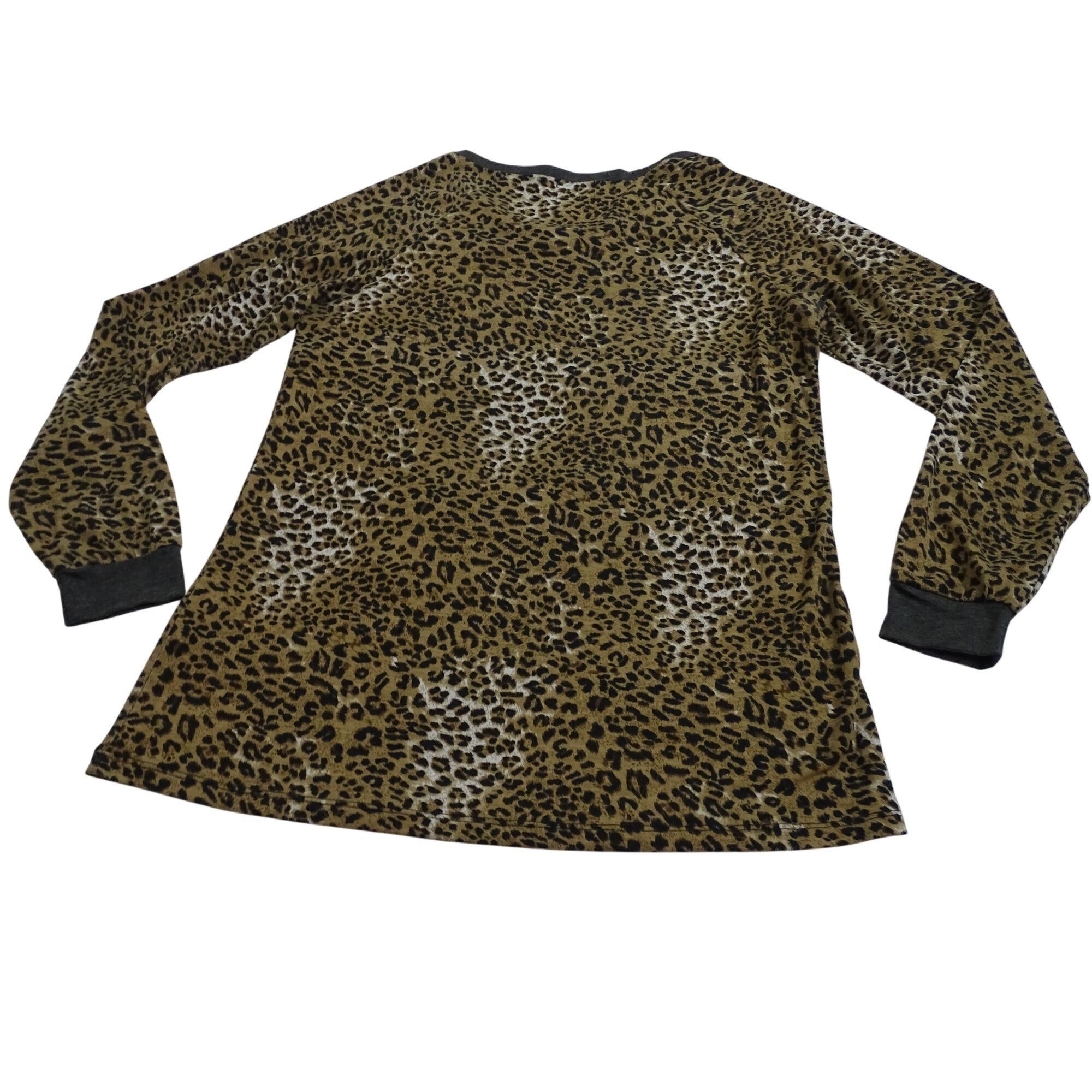 Other Grace and Emma Leopard Animal Print Long Sleeve Top Size S Size S / US 4 / IT 40 - 4 Thumbnail