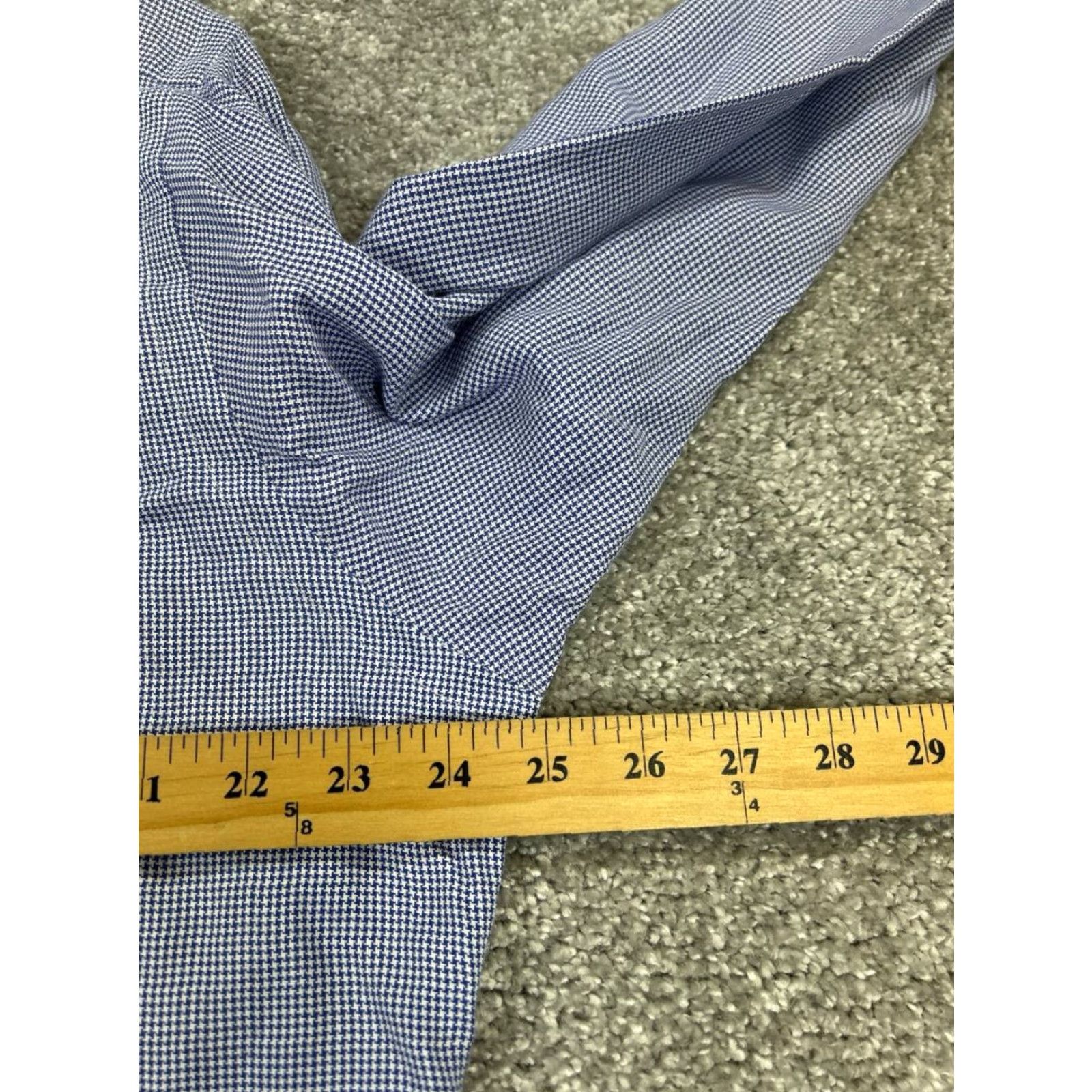 Polo Ralph Lauren VINTAGE Polo By Ralph Lauren Dress Shirt Mens 16 Blue White Cotton Button Up Size 42R - 5 Thumbnail