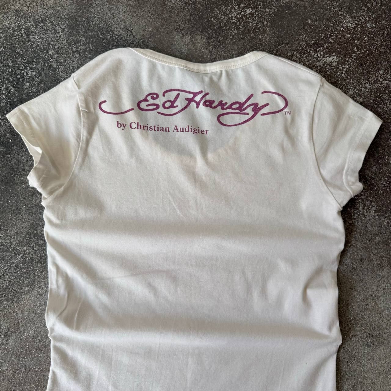 Christian Audigier × Ed Hardy × Vintage Y2K Ed Hardy By Christian Audigier Long T-Shirt / Dress Size L / US 10 / IT 46 - 3 Thumbnail