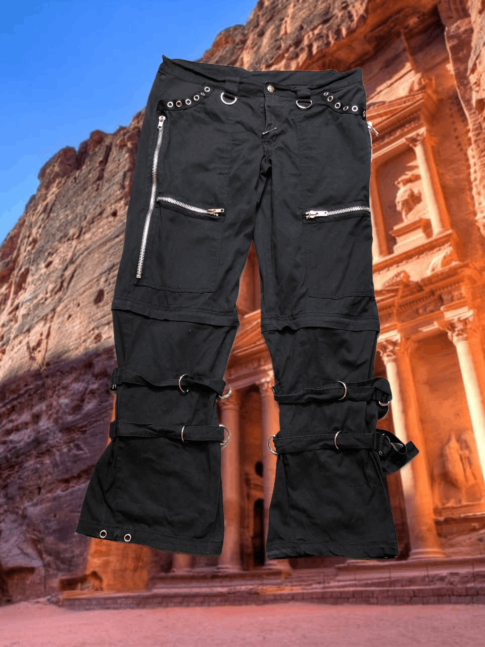 Vintage Vintage black denim pants Y2K Living Dead Souls Size US 38 / EU 54 - 1 Thumbnail