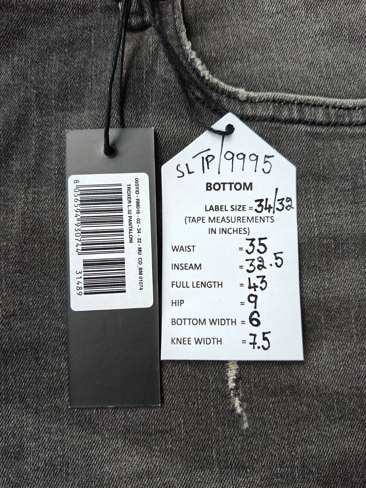 Diesel Diesel TROXER L.32 MENS JEANS SLTP/9995 Size US 34 / EU 50 - 5 Thumbnail