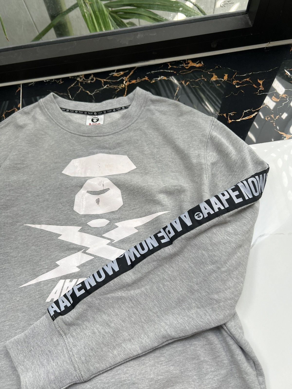 Aape × Vintage AAPE NOW BY BATHING APE RETRO Y2K CREWNECK BIG LOGO LAMPAS Size US XL / EU 56 / 4 - 4 Thumbnail