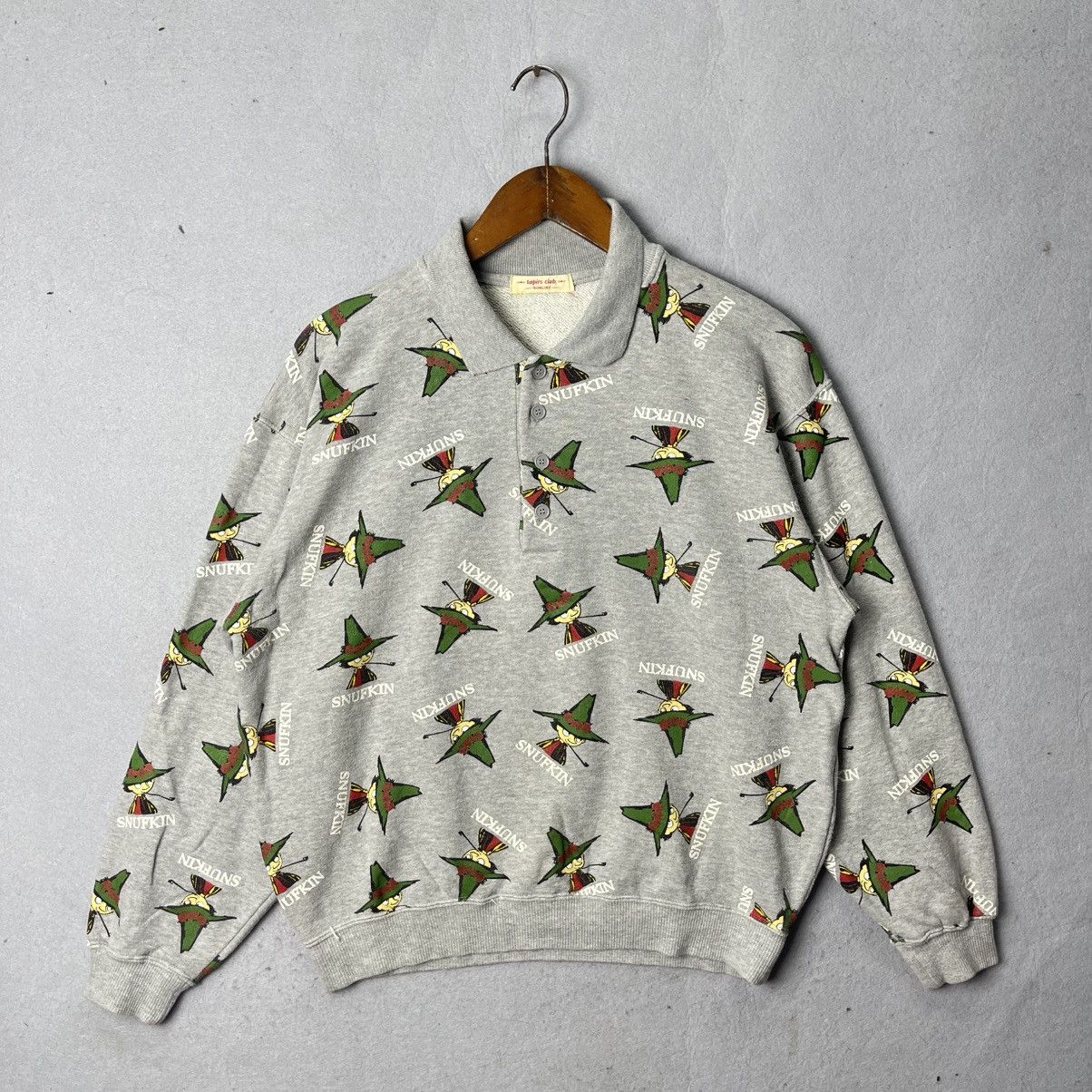 Japanese Brand Vintage Moomin Snufkin AOP Polo Sweatshirt Size US M / EU 48-50 / 2 - 1 Thumbnail