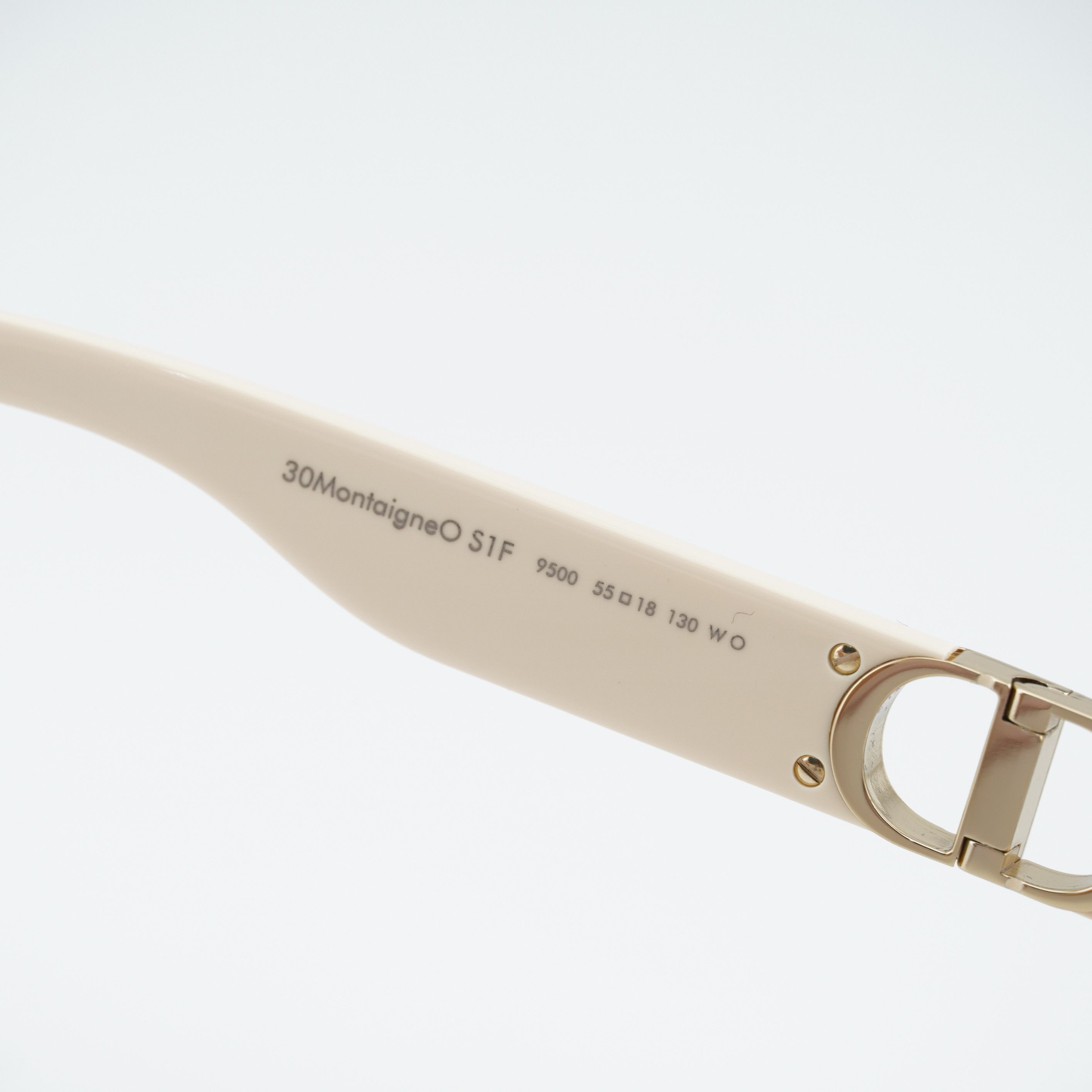 Dior Dior 30MONTAIGNEO S1F 9500 Eyeglasses Ivory 55mm Square Fram Size ONE SIZE - 3 Thumbnail
