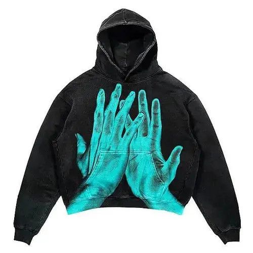 Homemade × Japanese Brand Oversized Palm Fancy Print Hoodie Size US L / EU 52-54 / 3 - 4 Thumbnail