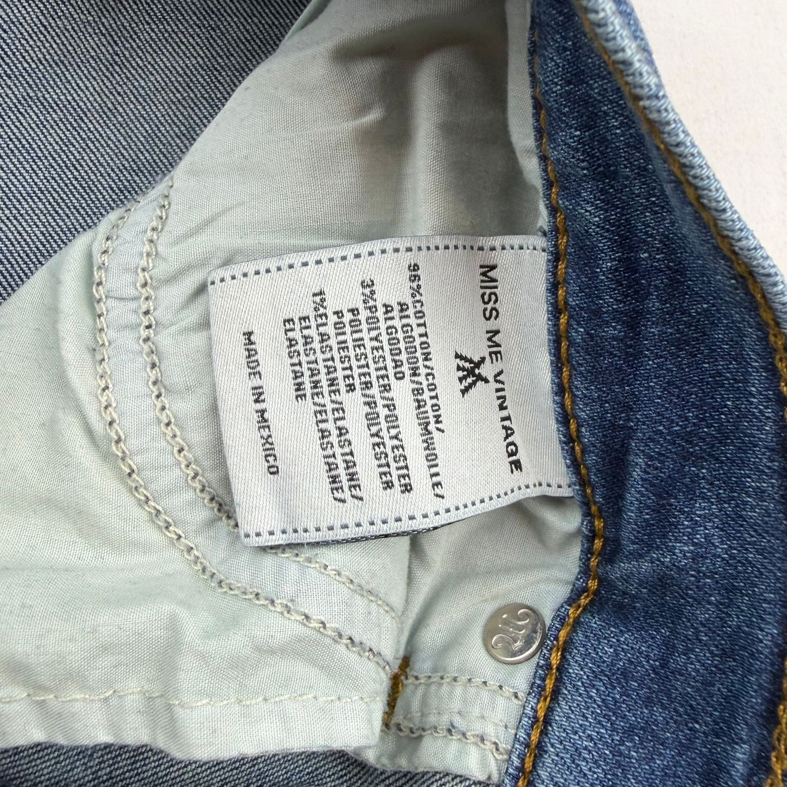 Miss Me Miss Me Vintage Skinny Jeans Size 30 Patchwork Knee Size 30" / US 8 / IT 44 - 3 Thumbnail
