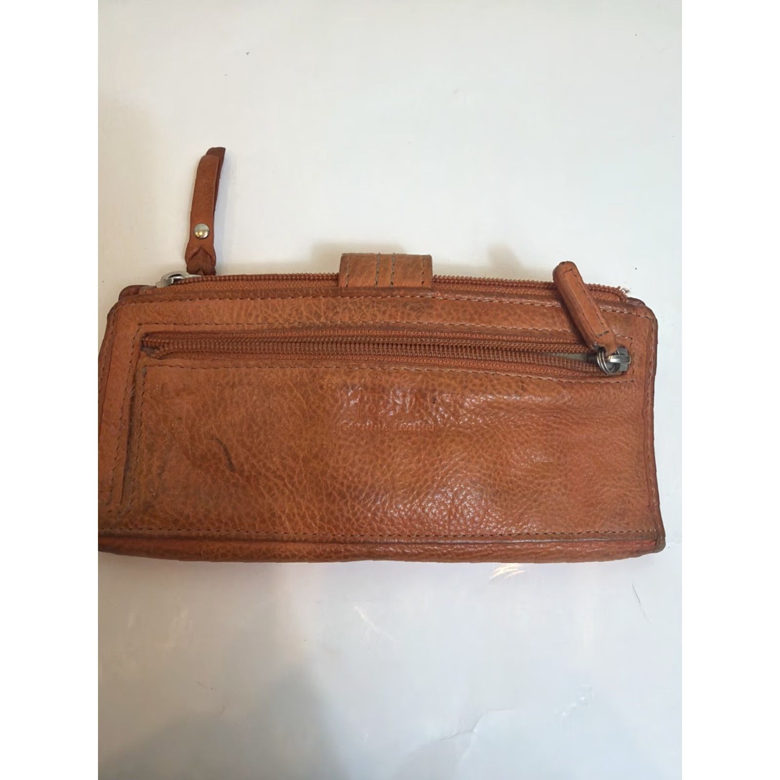 Fossil Fossil Pebbled Leather Orange Bifold Wallet Snap 7.5x3.5 Women Color Orange Pebbled Leather Wallet Snap Bifold Fossil 7.5x3.5 Size ONE SIZE - 6 Thumbnail