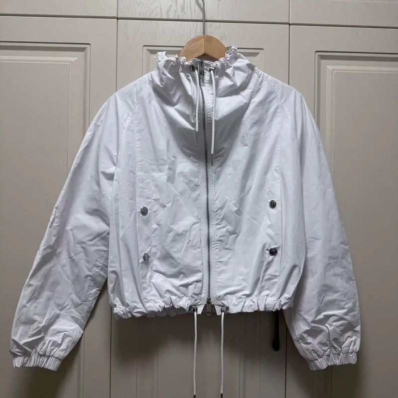 Burberry Women's White Cropped Jacket