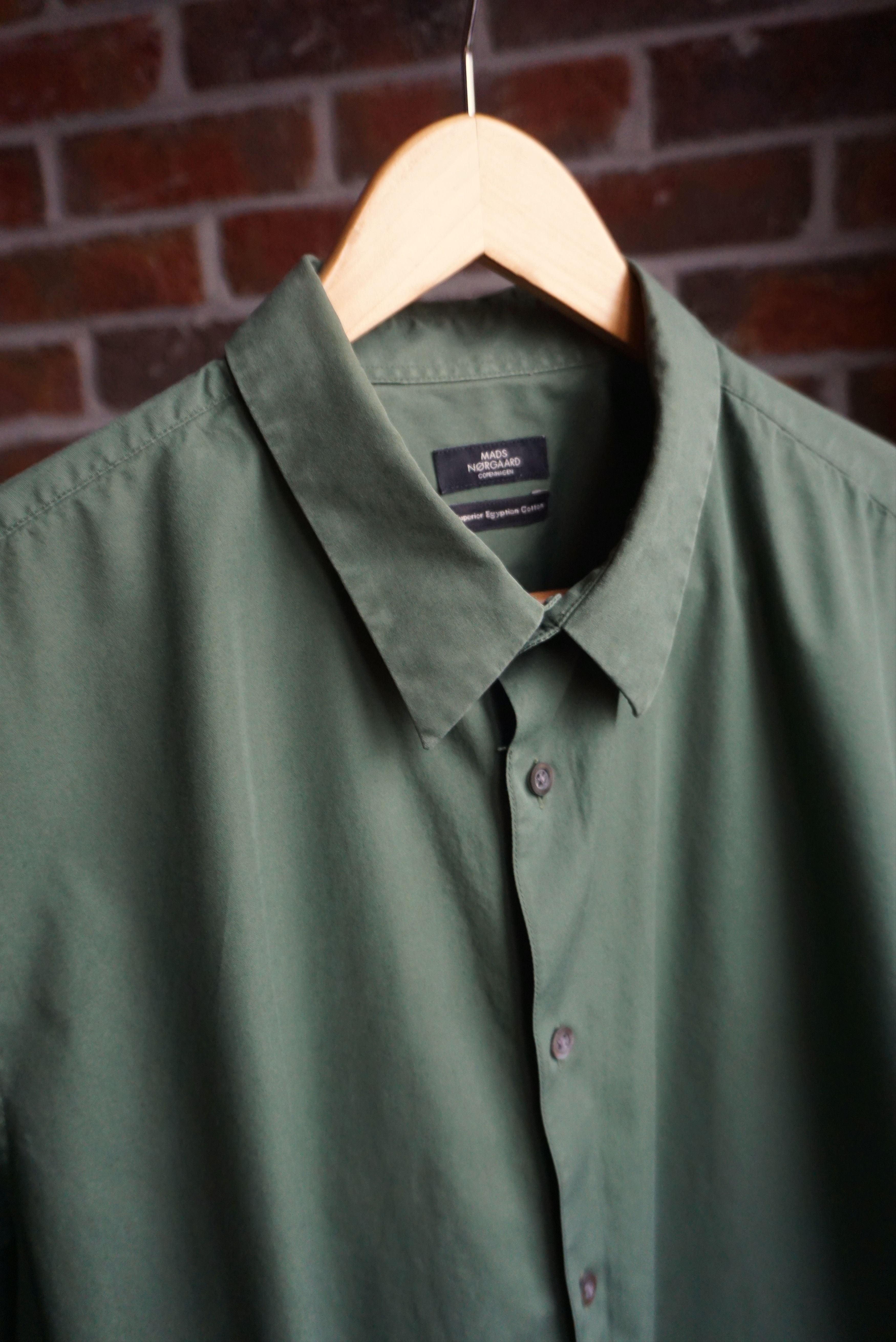 Designer MADS NORGAARD Copenhagen slim fit shirt casual formal smart Size US XL / EU 56 / 4 - 13 Thumbnail