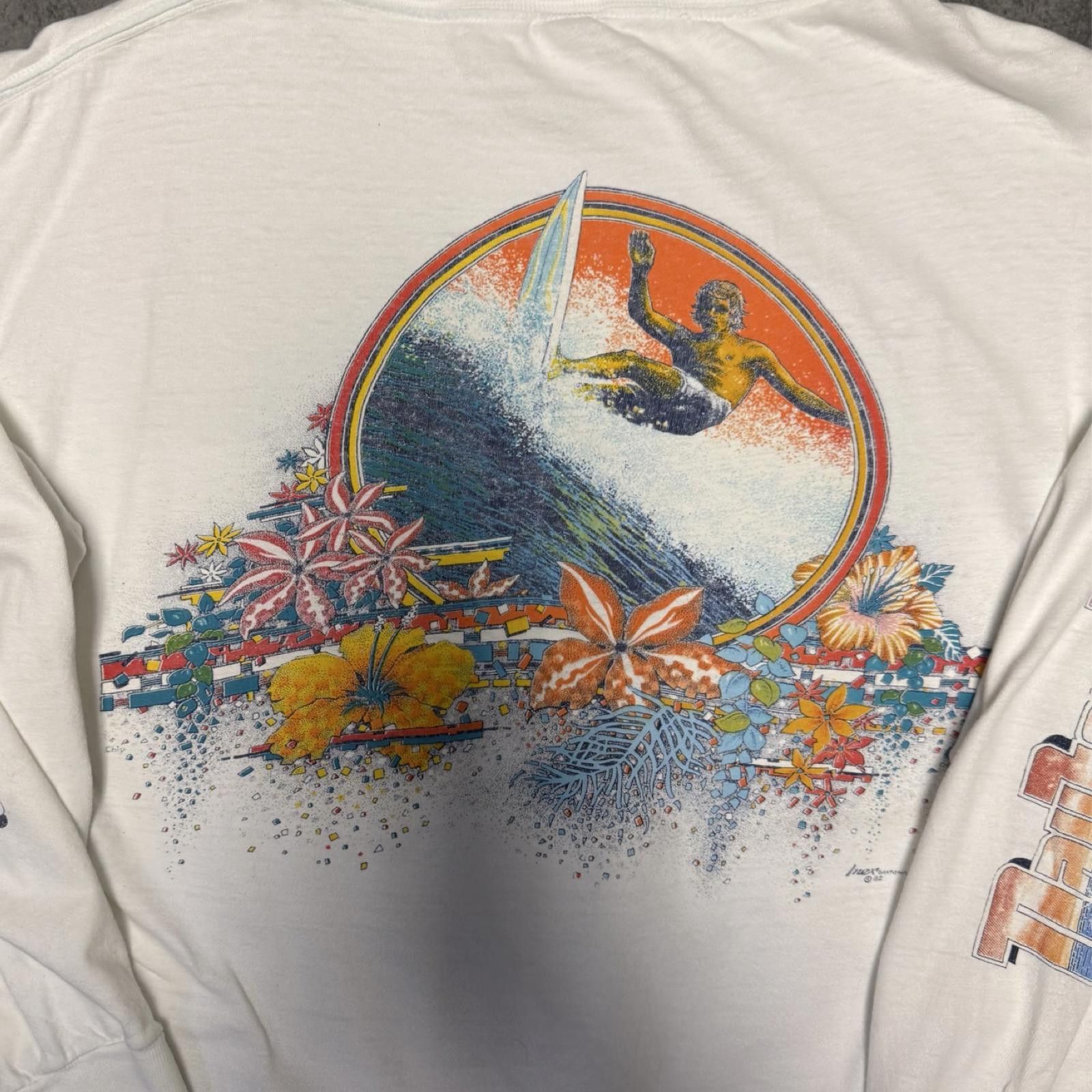 Designer 1982 Daytona Beach Florida Surfing Tee -- L -- Size US L / EU 52-54 / 3 - 5 Thumbnail