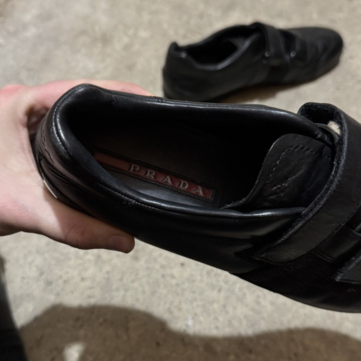Prada × Vintage Vintage Prada black strap low sneakers Size US 7 / EU 40 - 3 Thumbnail